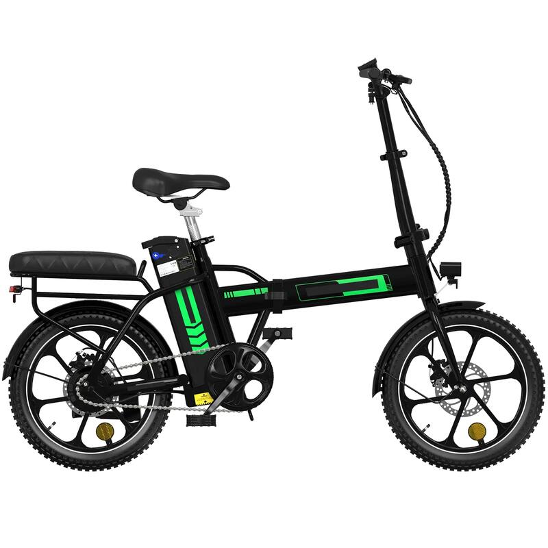 Bicicletă electrică pliabilă 16" 250W, baterie detașabilă 36V 12Ah