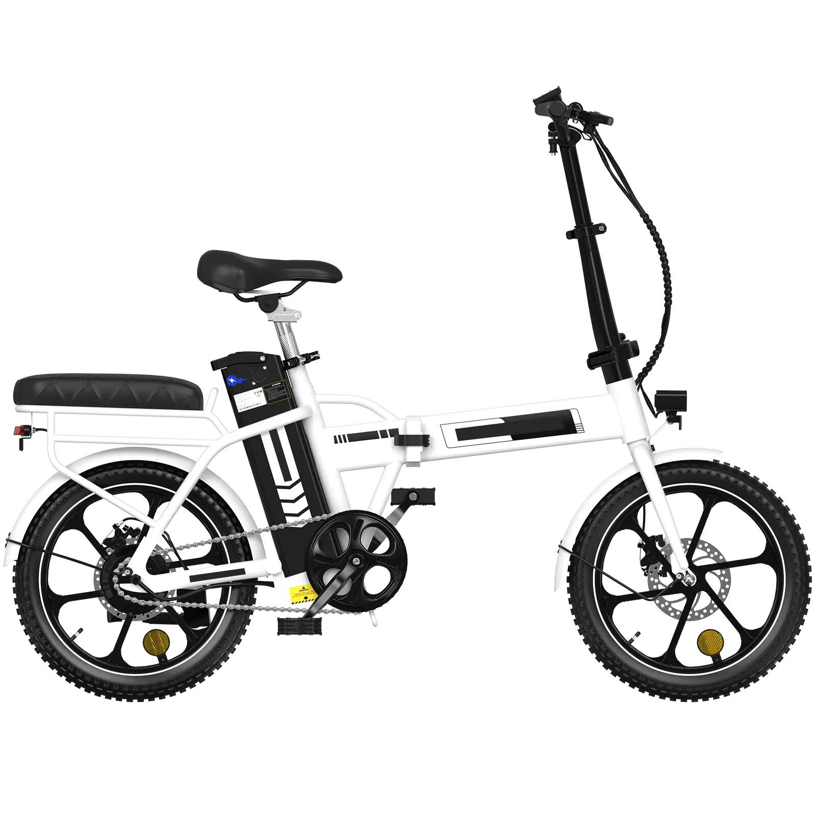 Bicicleta eléctrica plegable 16" 250W batería 36V 12Ah BK5S 3/6