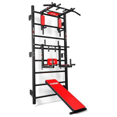 Set multifunzione: spalliera barra per trazioni dip station e panca
