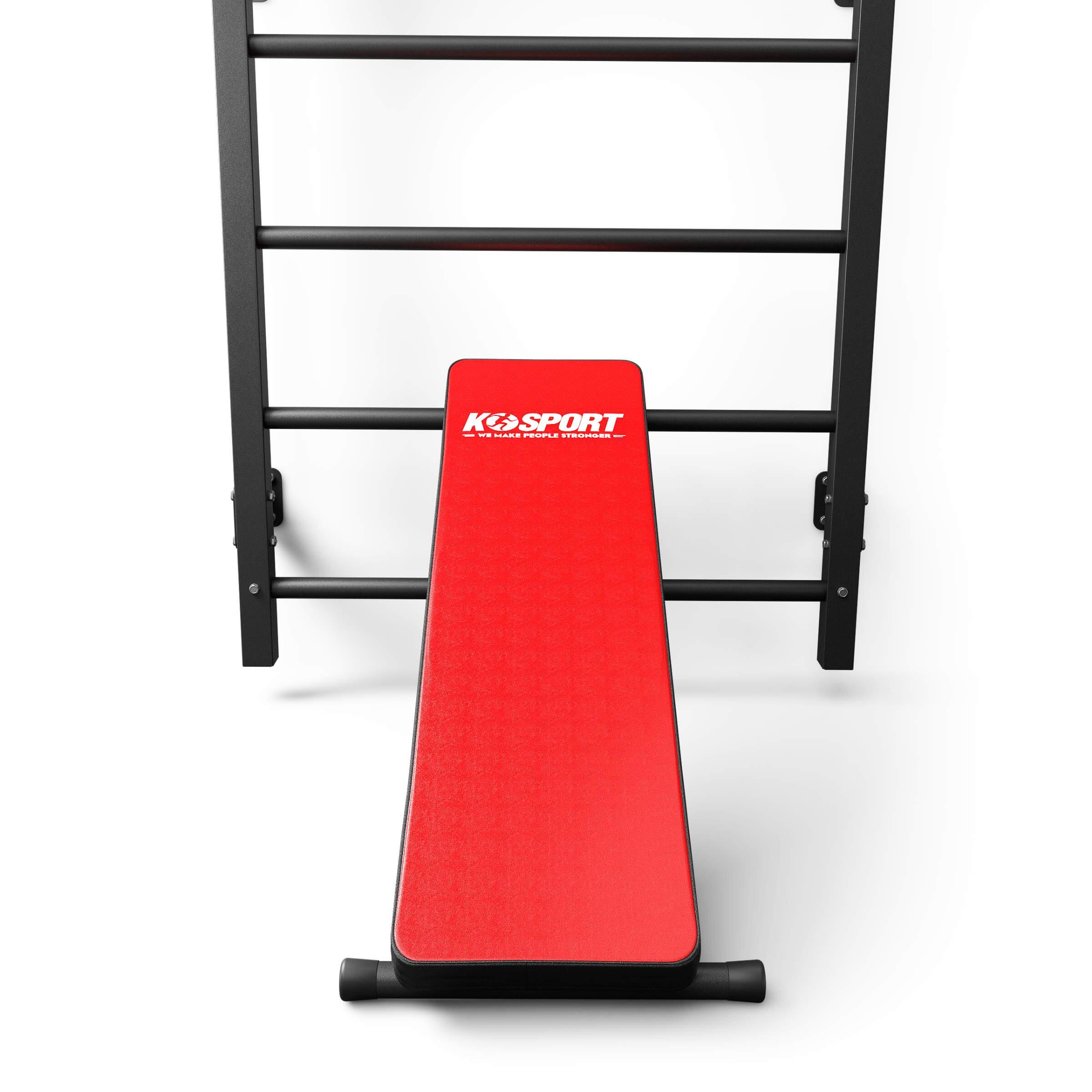 Jeu multifonctionnel : espalier de gym, barre de traction à dips et banc 6/7