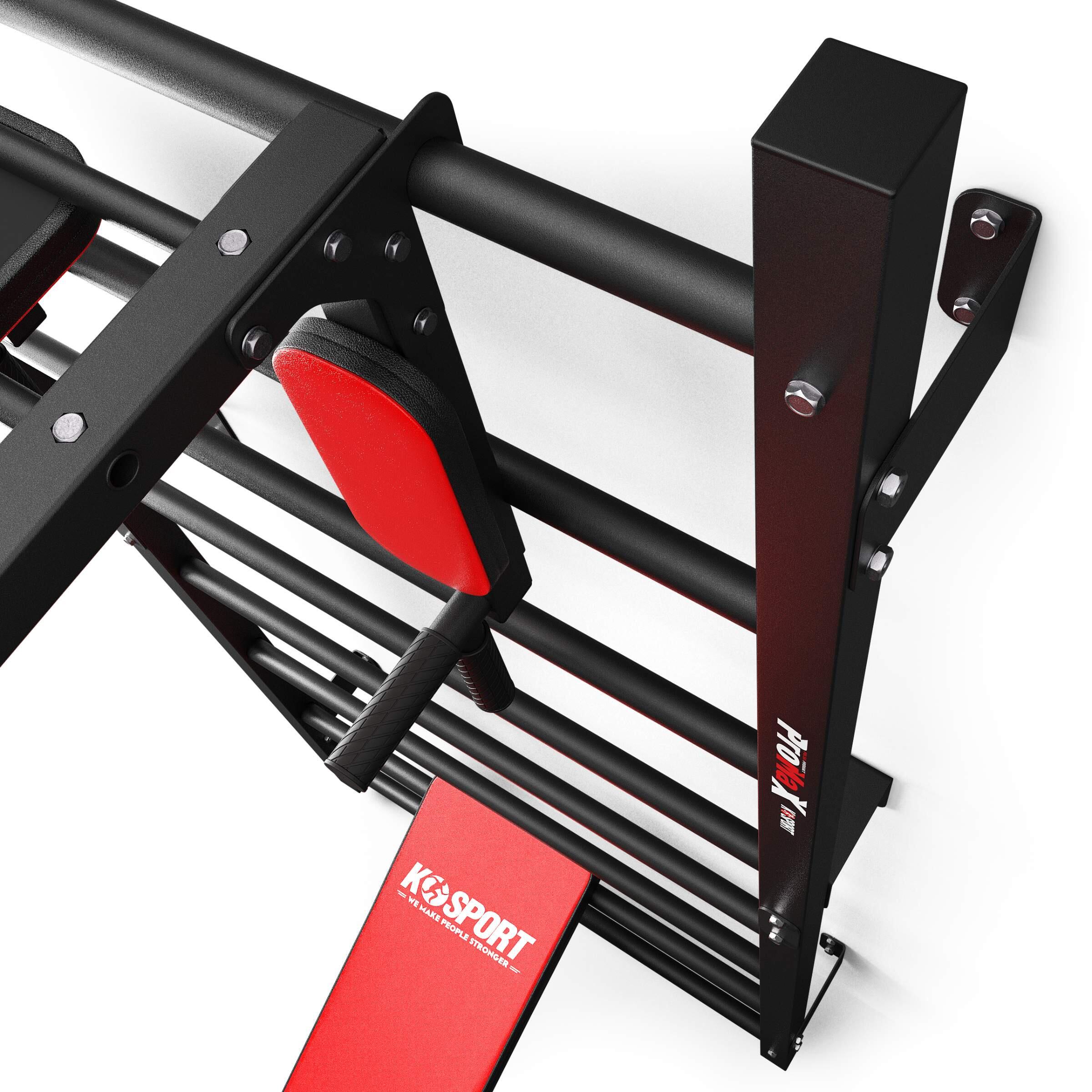 Jeu multifonctionnel : espalier de gym, barre de traction à dips et banc 3/7