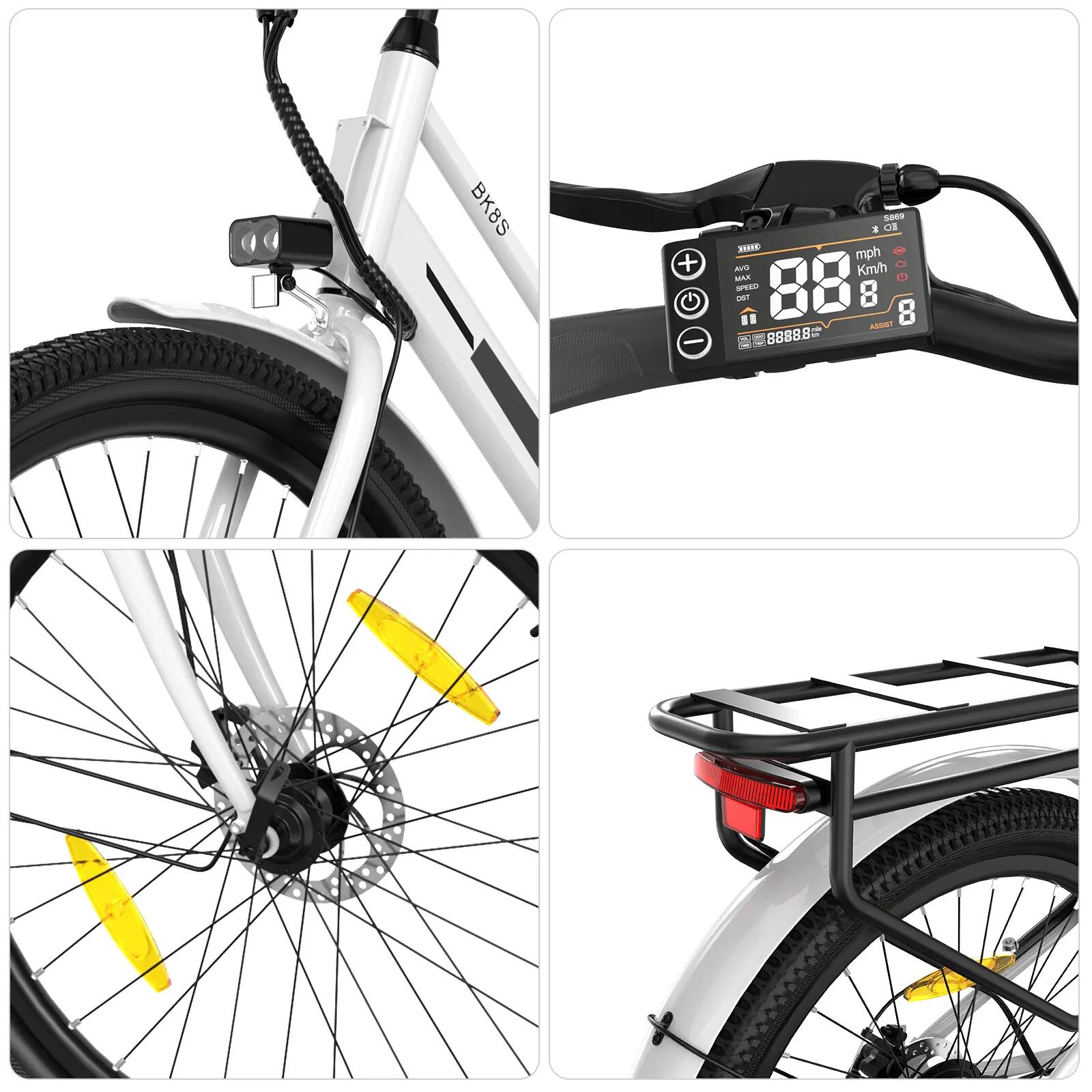 E-Citybike 27,5" 36V 12Ah Akku herausnehmbar Reichweite bis 100 km BK8SL 6/7
