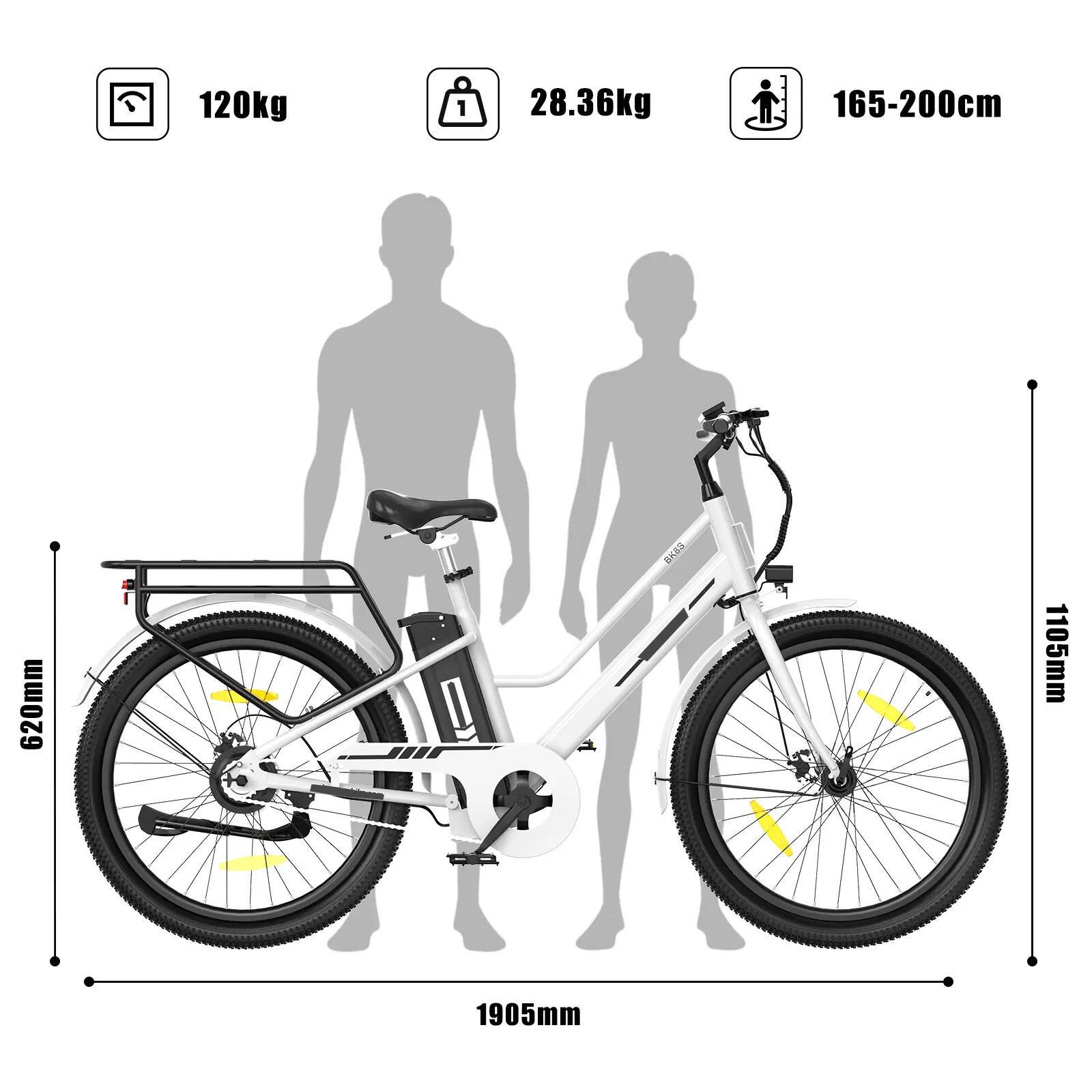 E-Citybike 27,5" 36V 12Ah Akku herausnehmbar Reichweite bis 100 km BK8SL 2/7