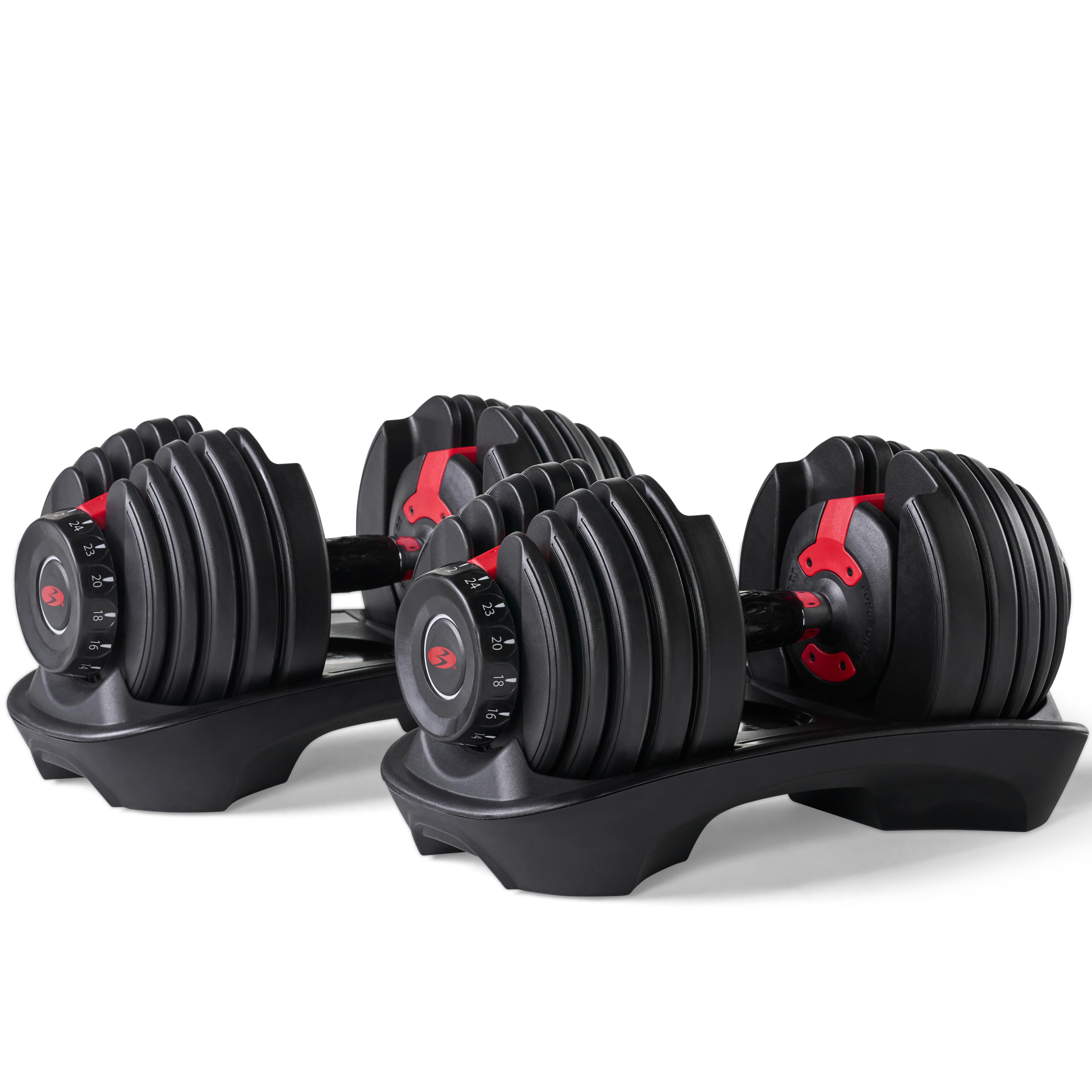 BOWFLEX Nastavitelné činky SelectTech 552i (pár) – 2 × 24 kg, 15 úrovní, kompaktní