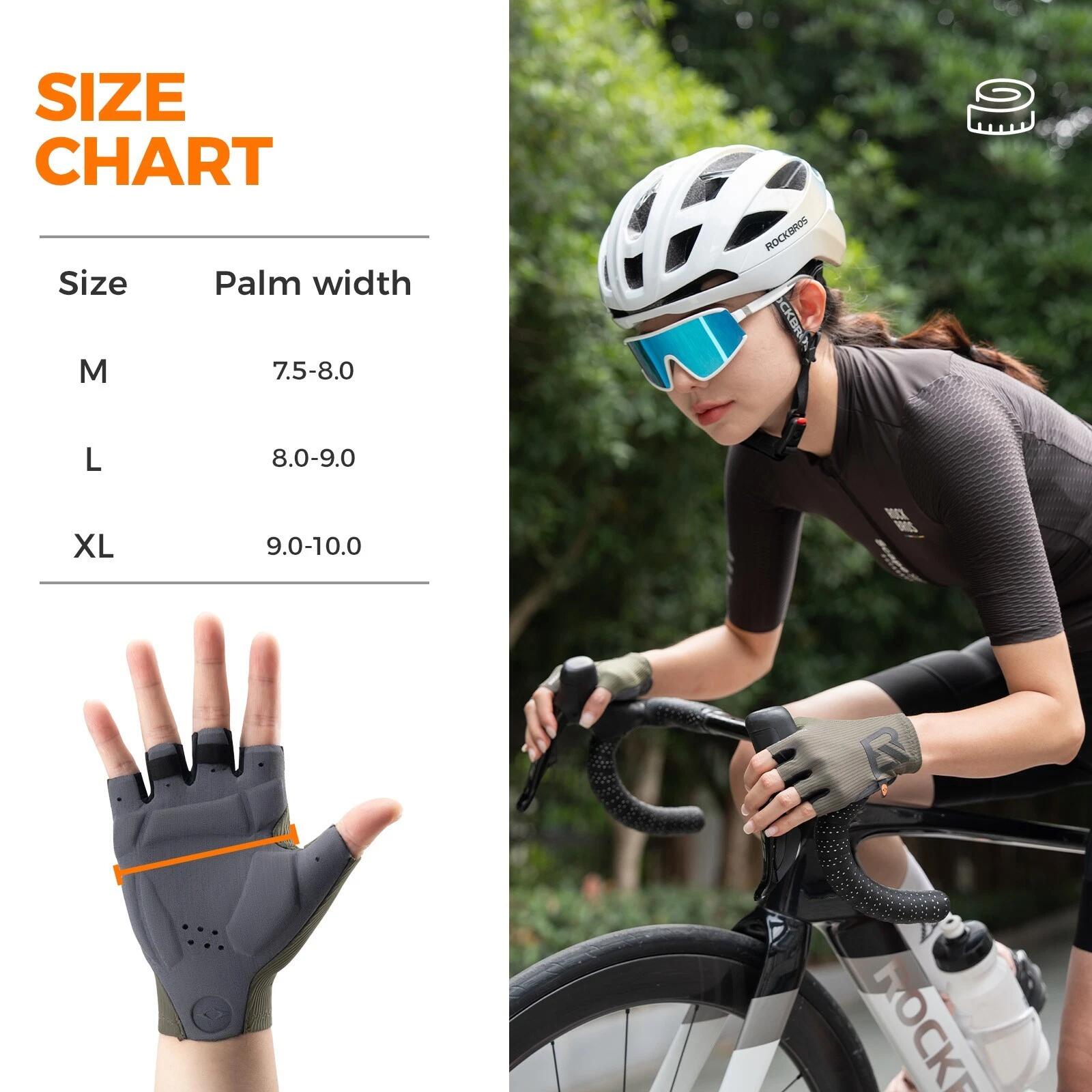 ROCKBROS Dämpfende Halbfinger Radhandschuhe 7/7