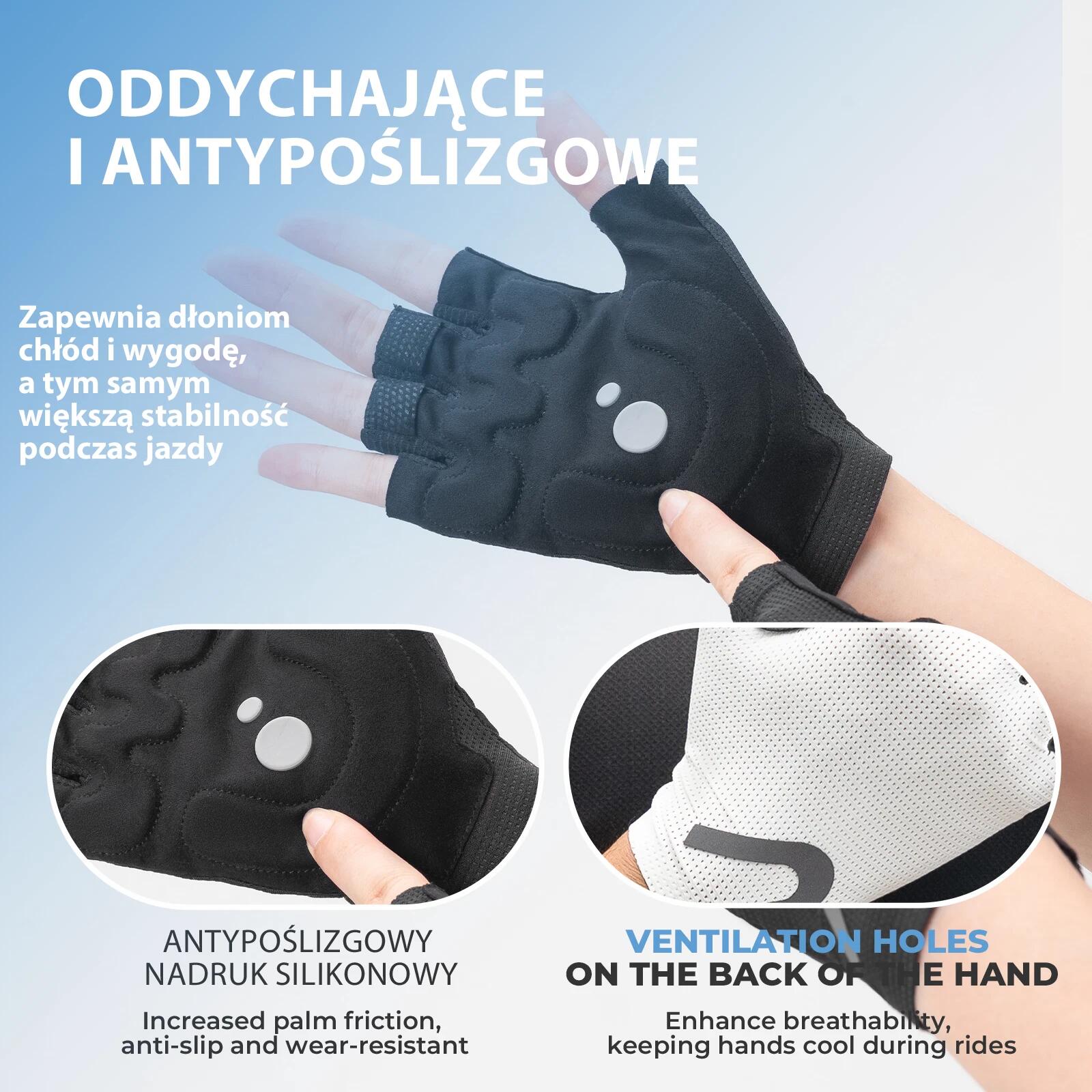 ROCKBROS Leichte Halbfinger Radhandschuhe 5/5