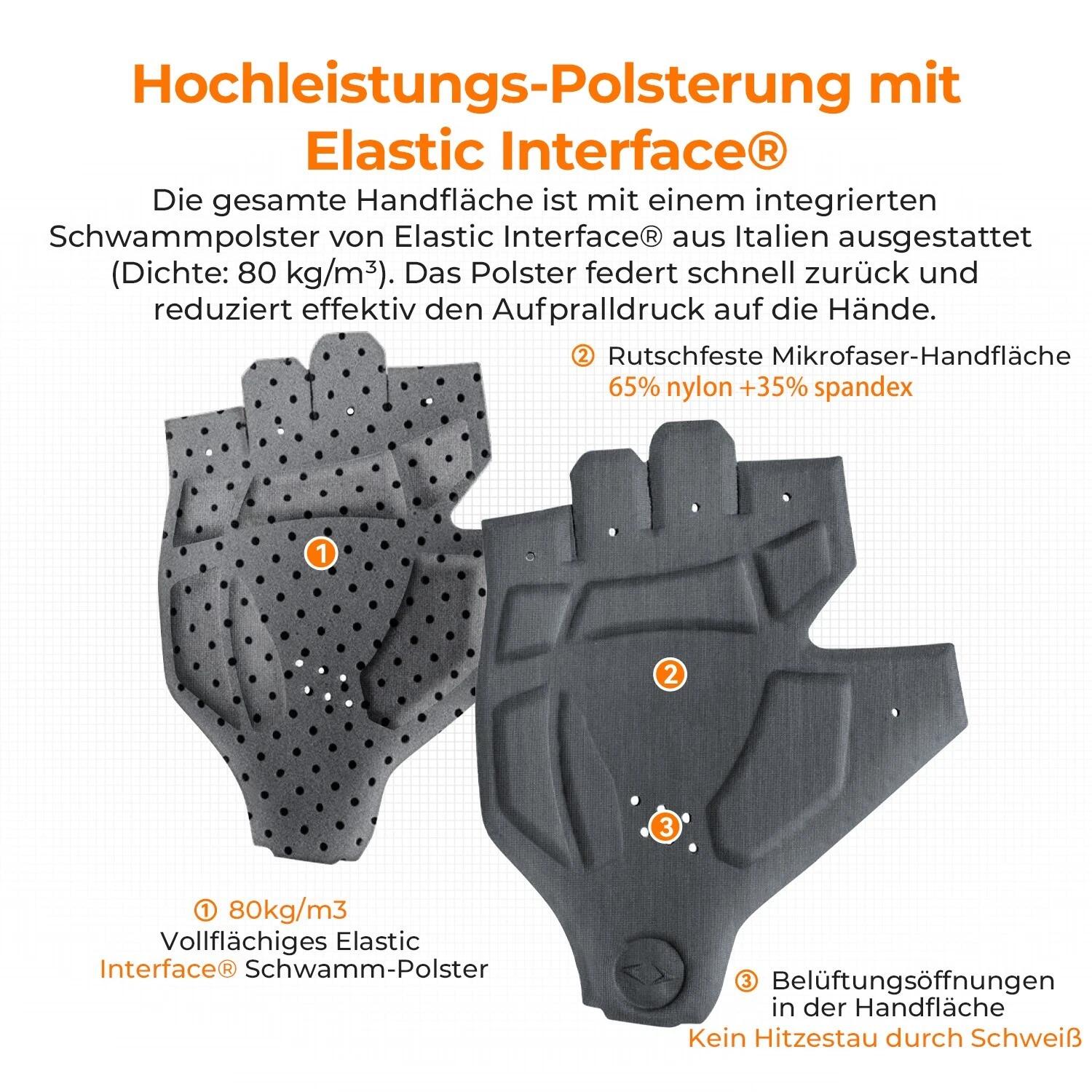 ROCKBROS Dämpfende Halbfinger Radhandschuhe 6/7