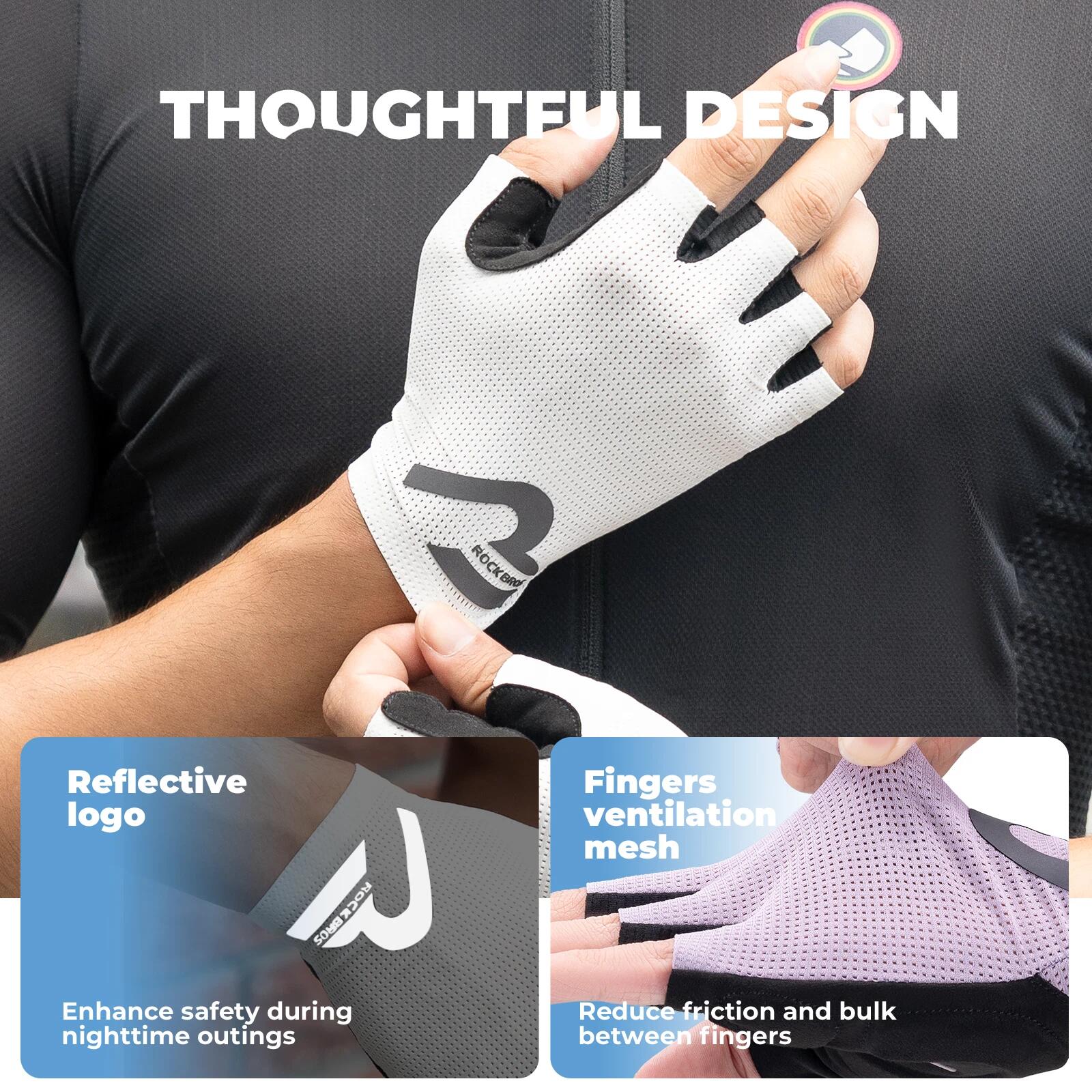 ROCKBROS Leichte Halbfinger Radhandschuhe 4/5
