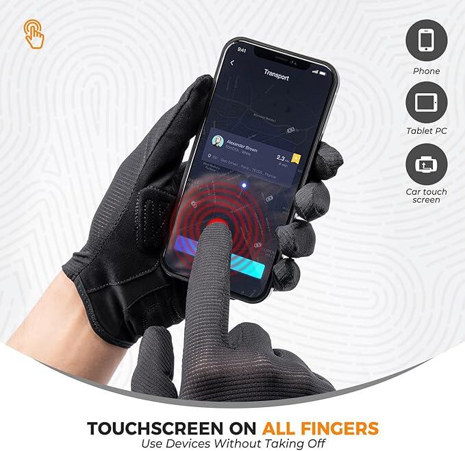 ROCKBROS Radhandschuhe Stoßdämpfend Touchscreen 3/5