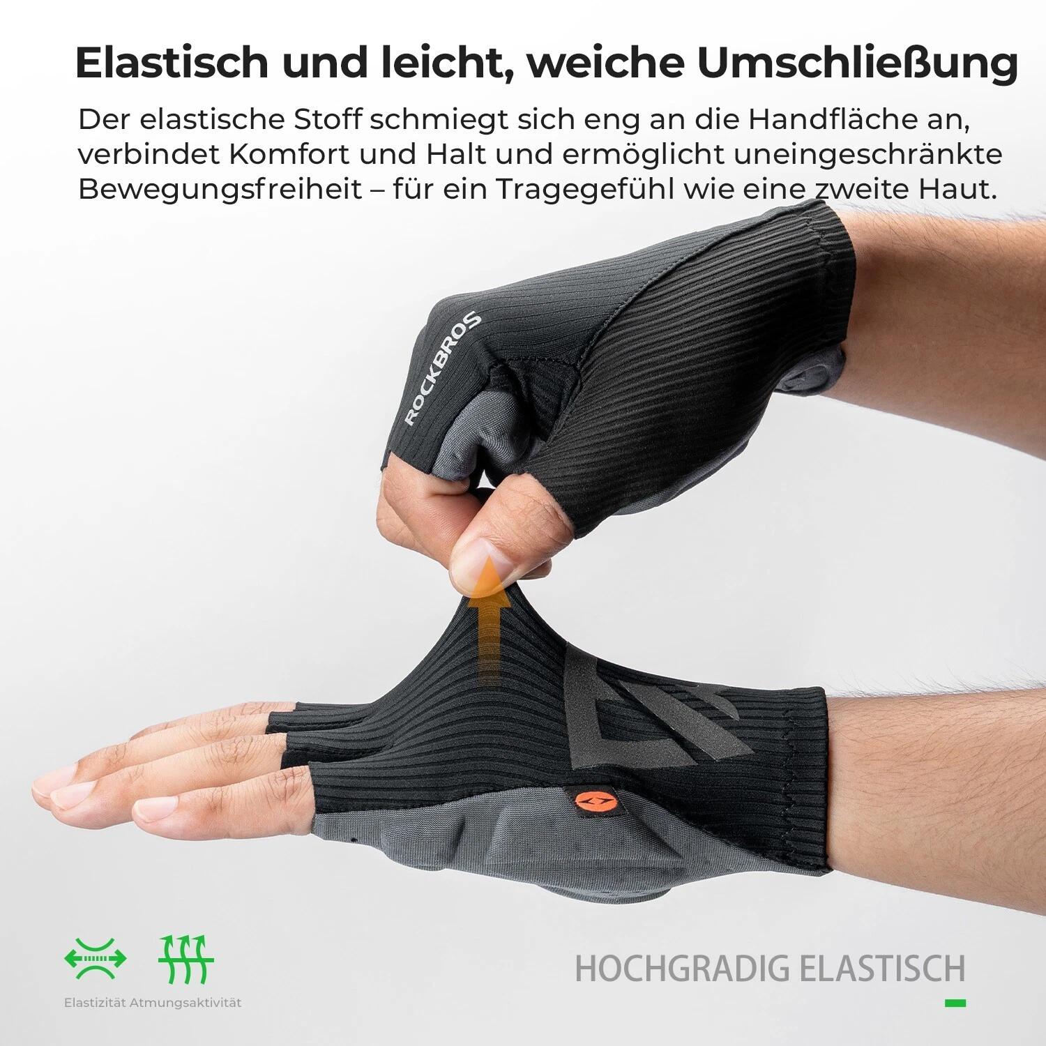 ROCKBROS Dämpfende Halbfinger Radhandschuhe 5/7