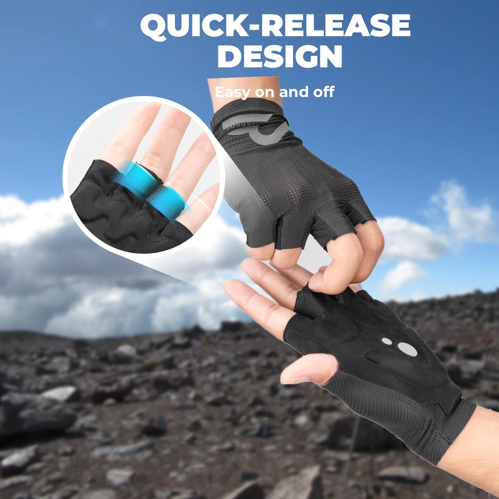 ROCKBROS Leichte Halbfinger Radhandschuhe 3/5
