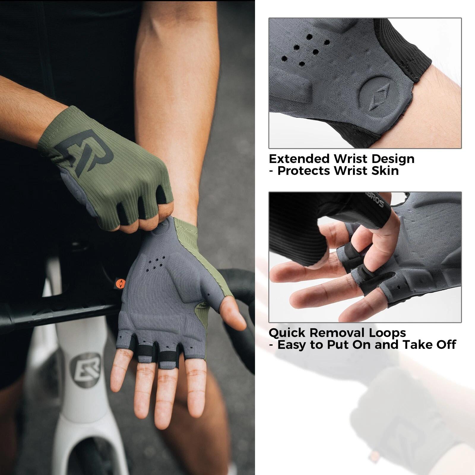 ROCKBROS Dämpfende Halbfinger Radhandschuhe 4/7