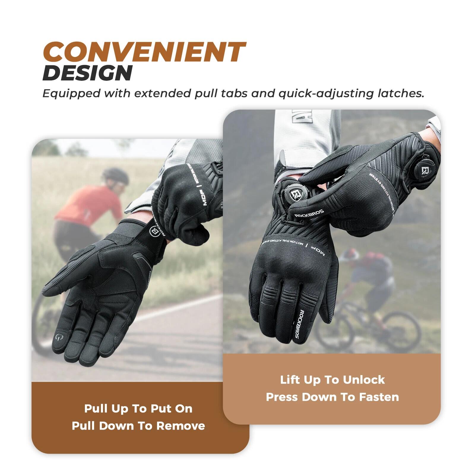 ROCKBROS Neue Design Handschuhe mit Verriegelung 6/7