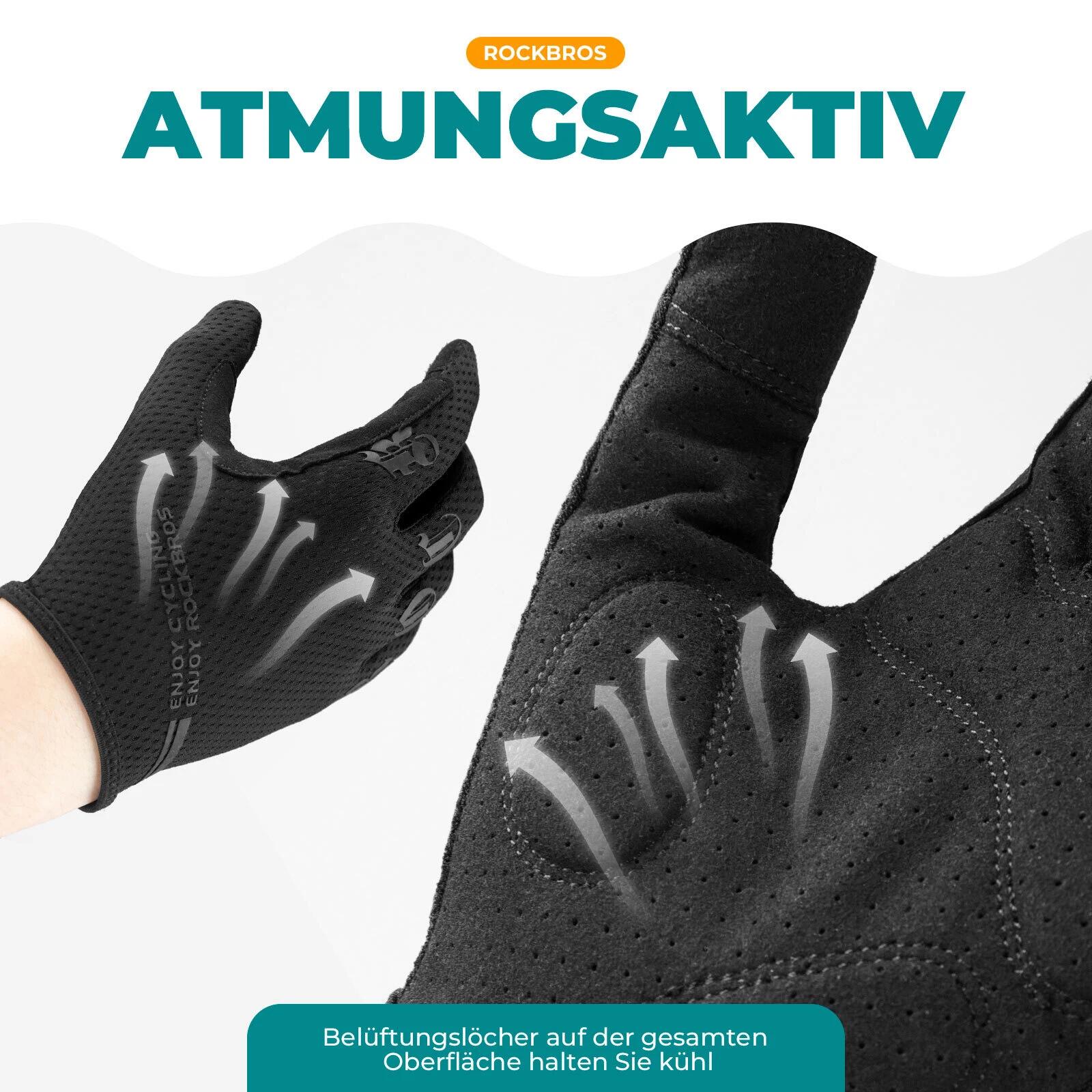 ROCKBROS Stoßdämpfende Fahrradhandschuhe Touchscreen 2/7