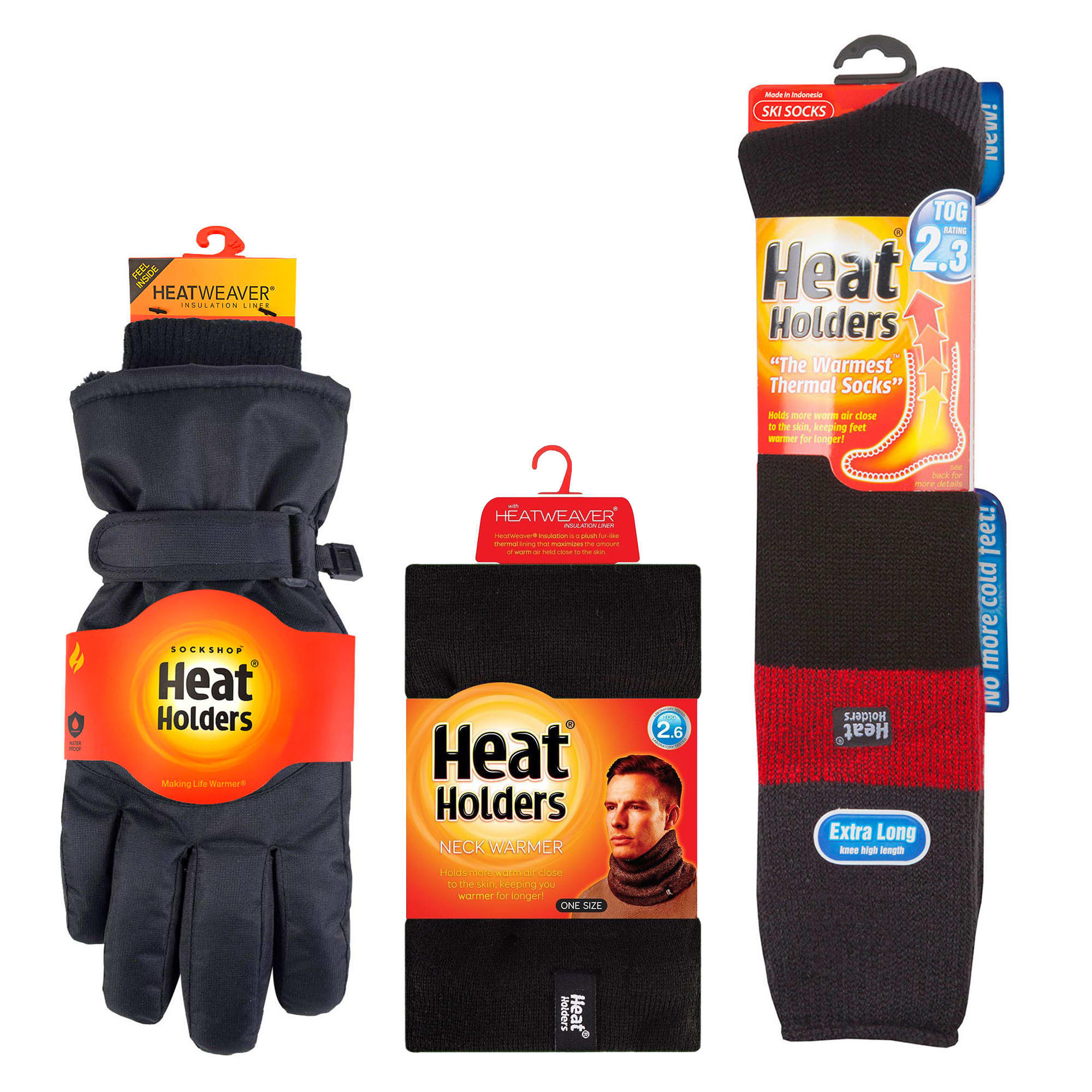 Heat Holders - Set Sci Uomo Scaldacollo Guanti Calze Termiche 2/5