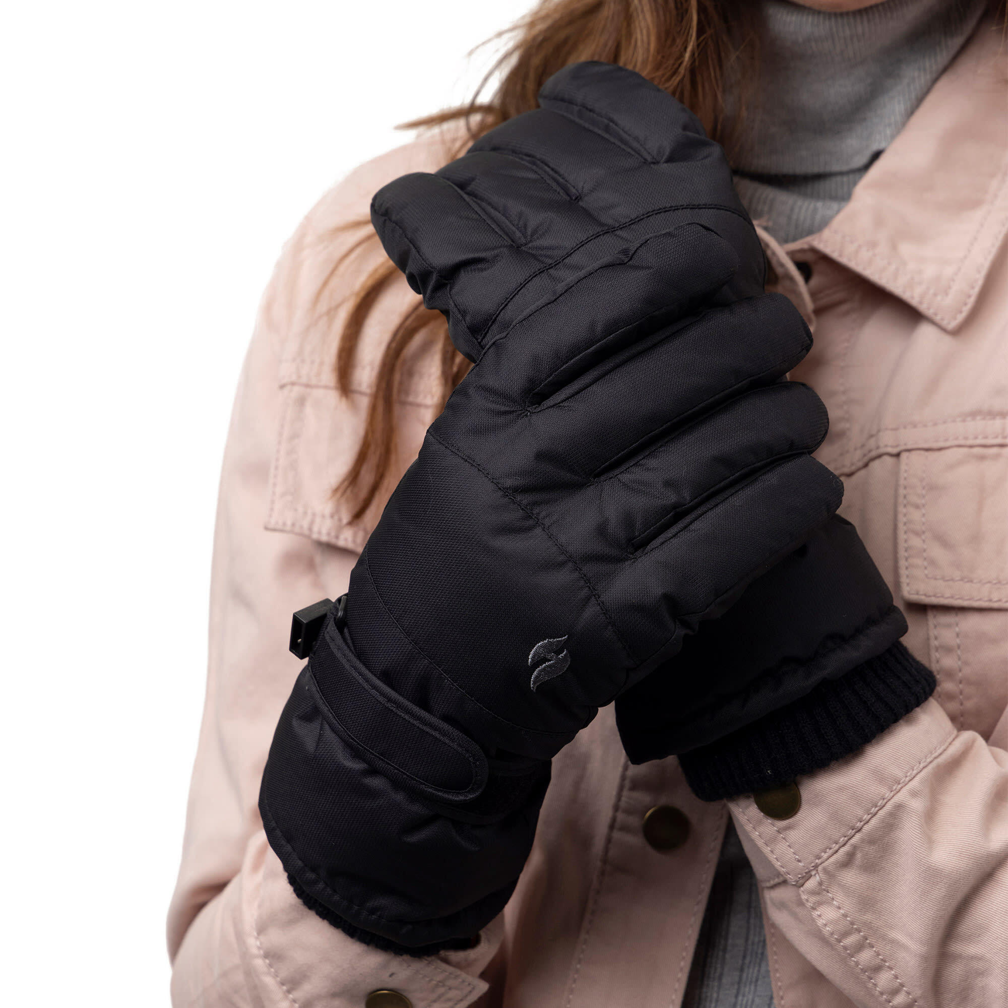 Ladies Ski Set Neck Warmer Gloves & Thermal Ski Socks Winter Wear 4/5