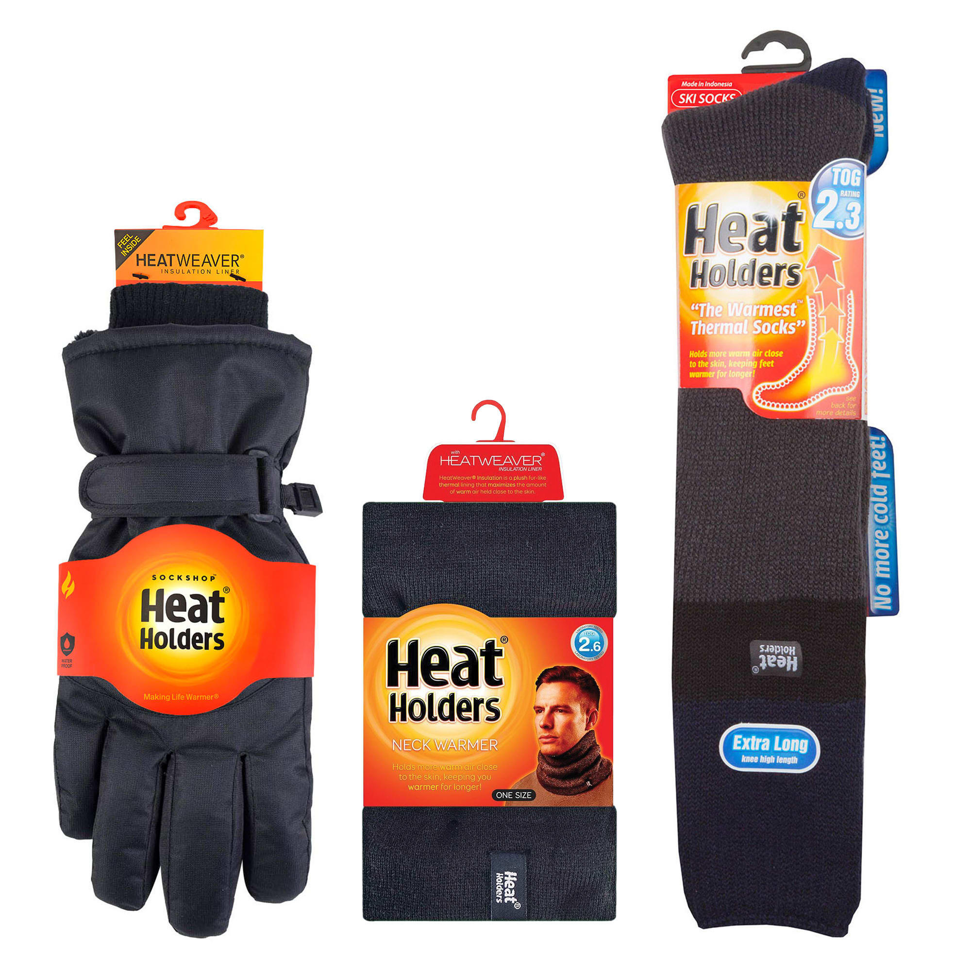 Heat Holders - Set Ski Homme Cache-cou Gants Chaussettes Thermiques Hiver 2/5