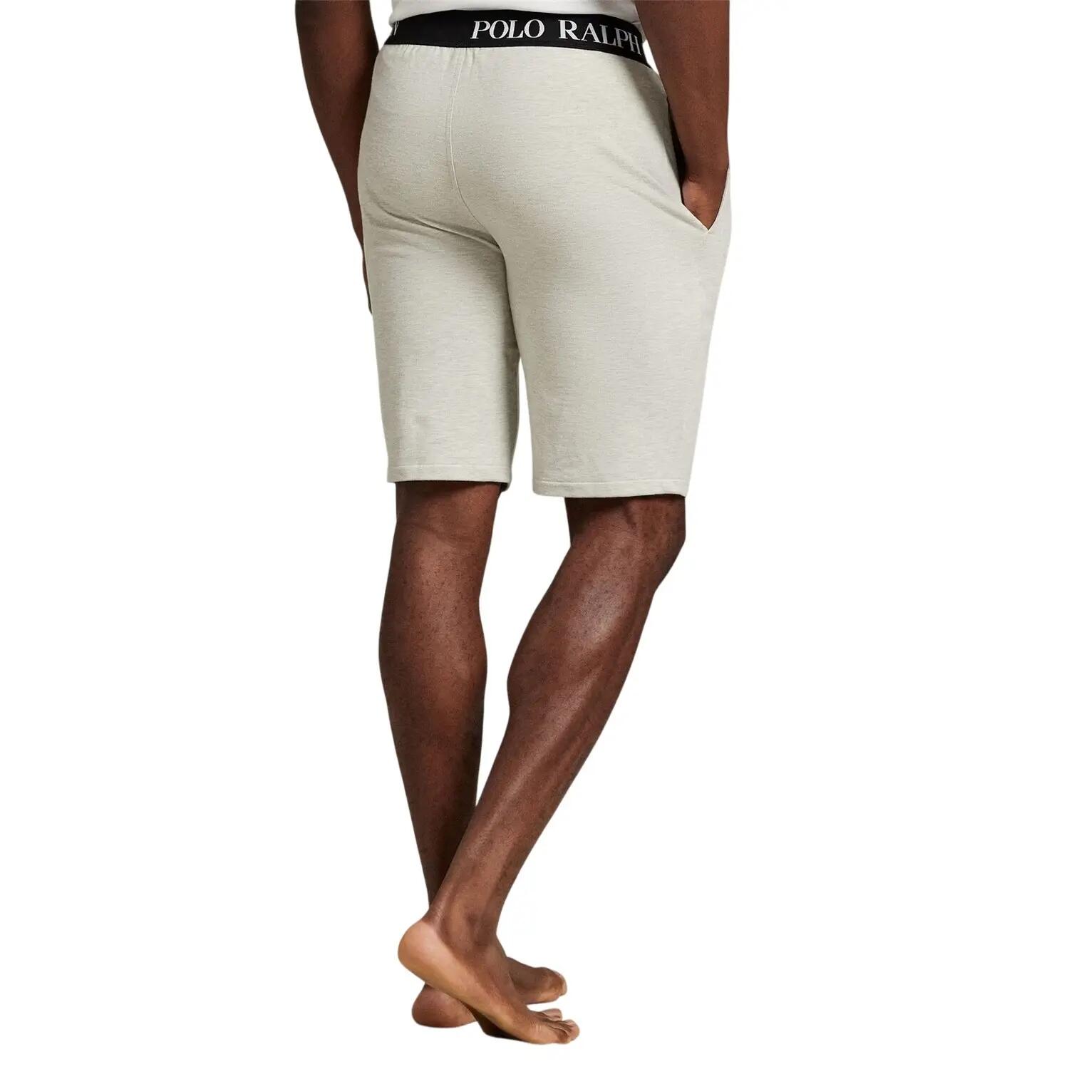 Mens Puck Logo Shorts (Light Heather Grey) 3/4