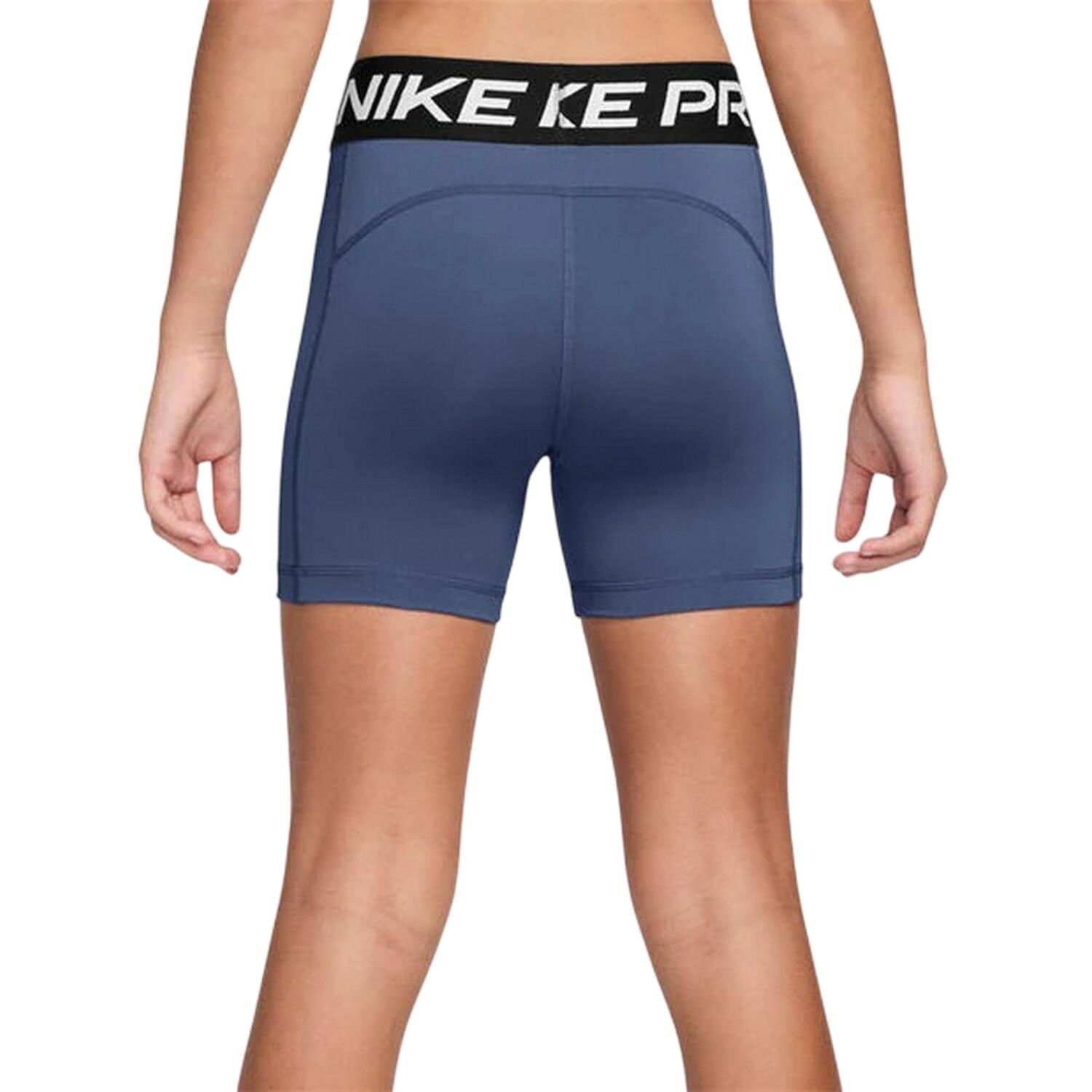 Pantaloncini A Compressione DriFIT Ragazze Nike Blu Mistico 3/4