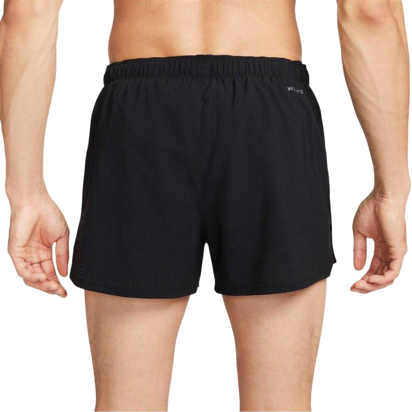Laufshorts für Herren Schwarz/Silber 3/4