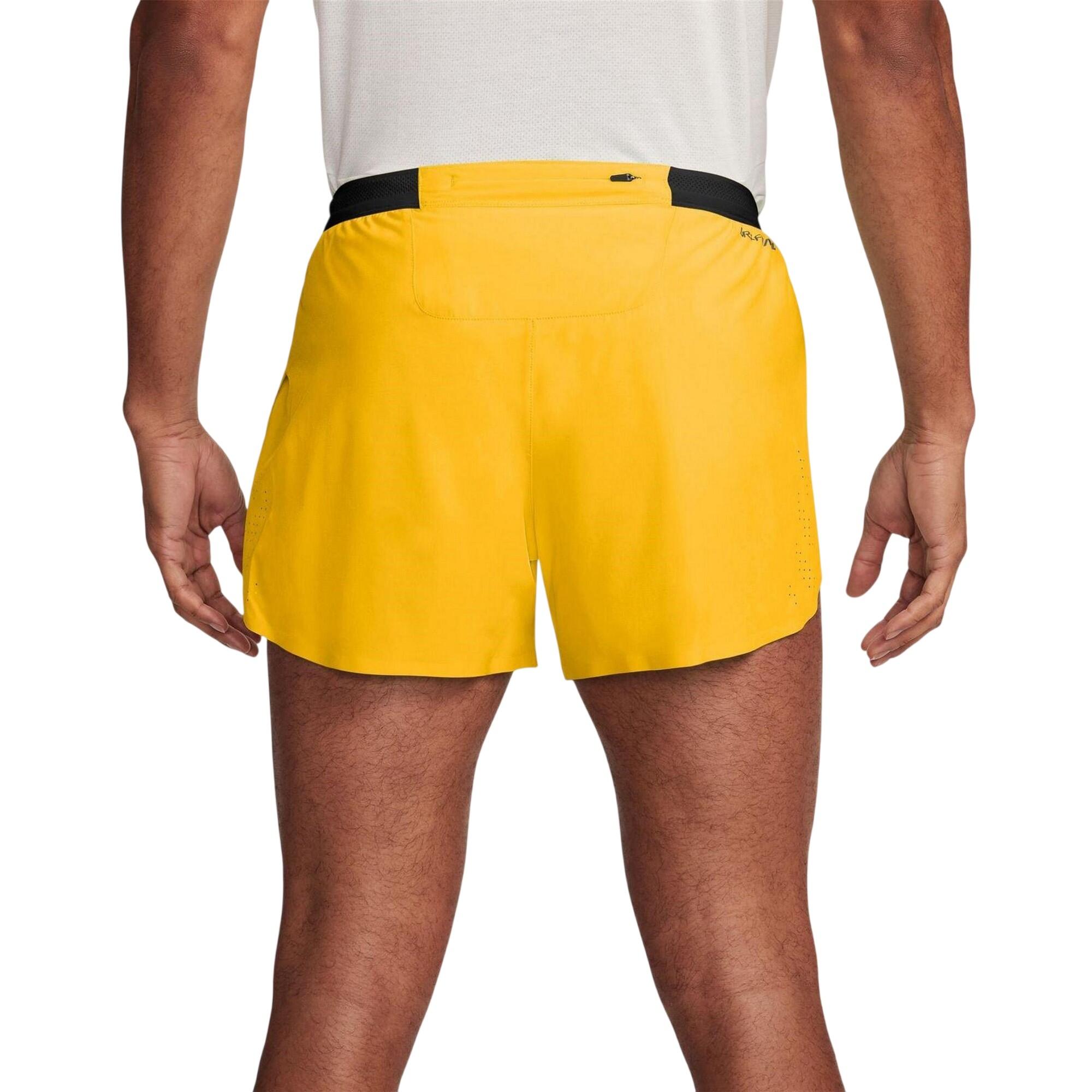 Mens Aero Swift Running Shorts (Laser Orange) 3/4