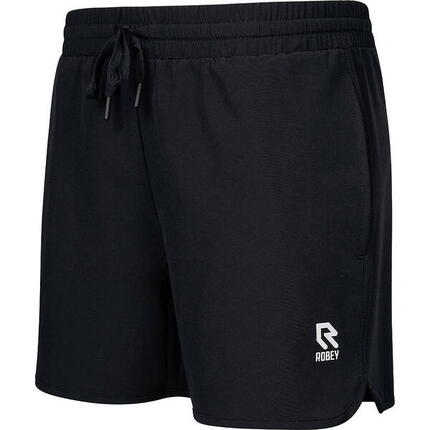 Damen - Tennis - Shorts - mittelhohe Taille, Kordel - Robey - Schwarz