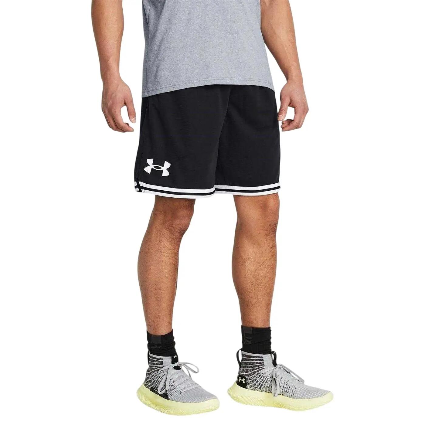 Mens Perimeter Basketball Shorts (Black/White) 5/5
