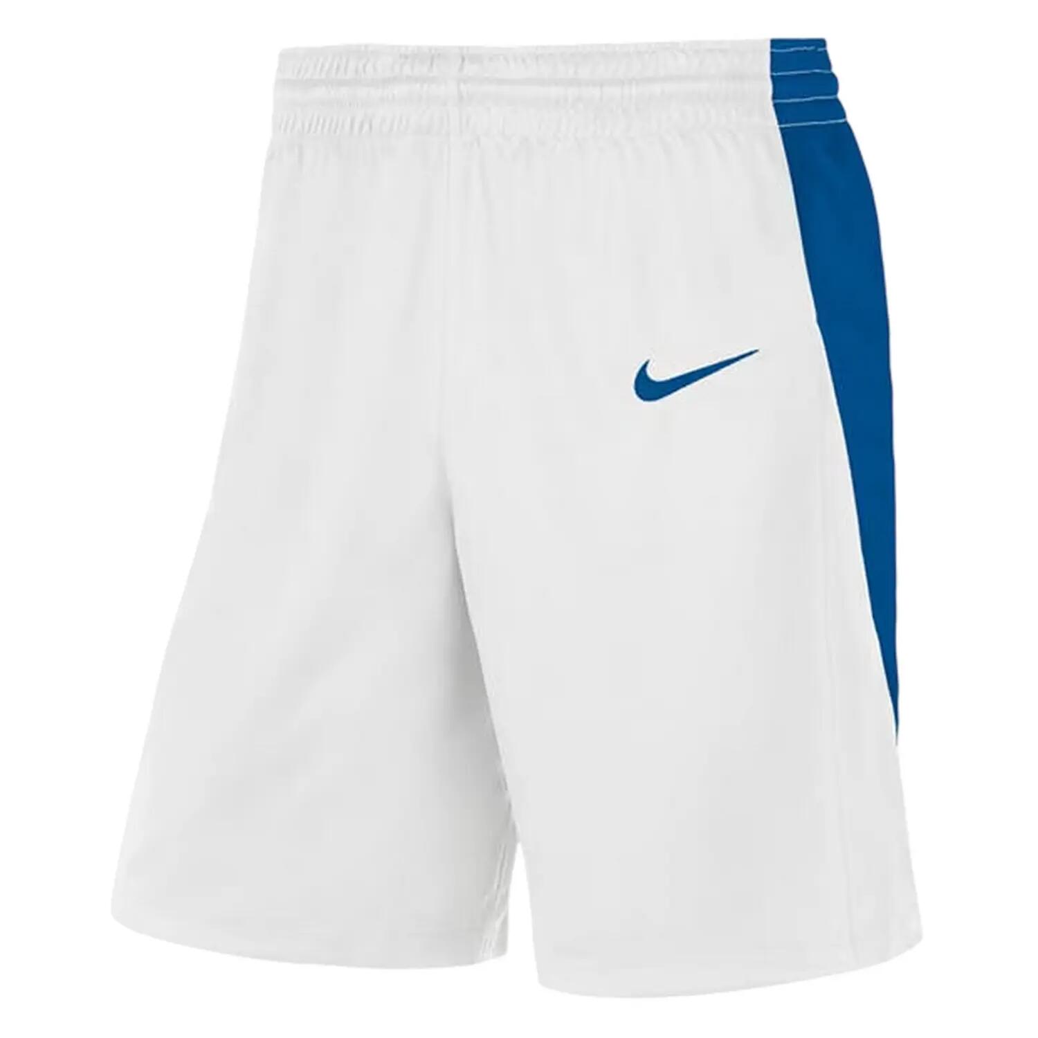 Short De Basket Motif/style Logo Homme (Blanc / Bleu Roi) 3/3