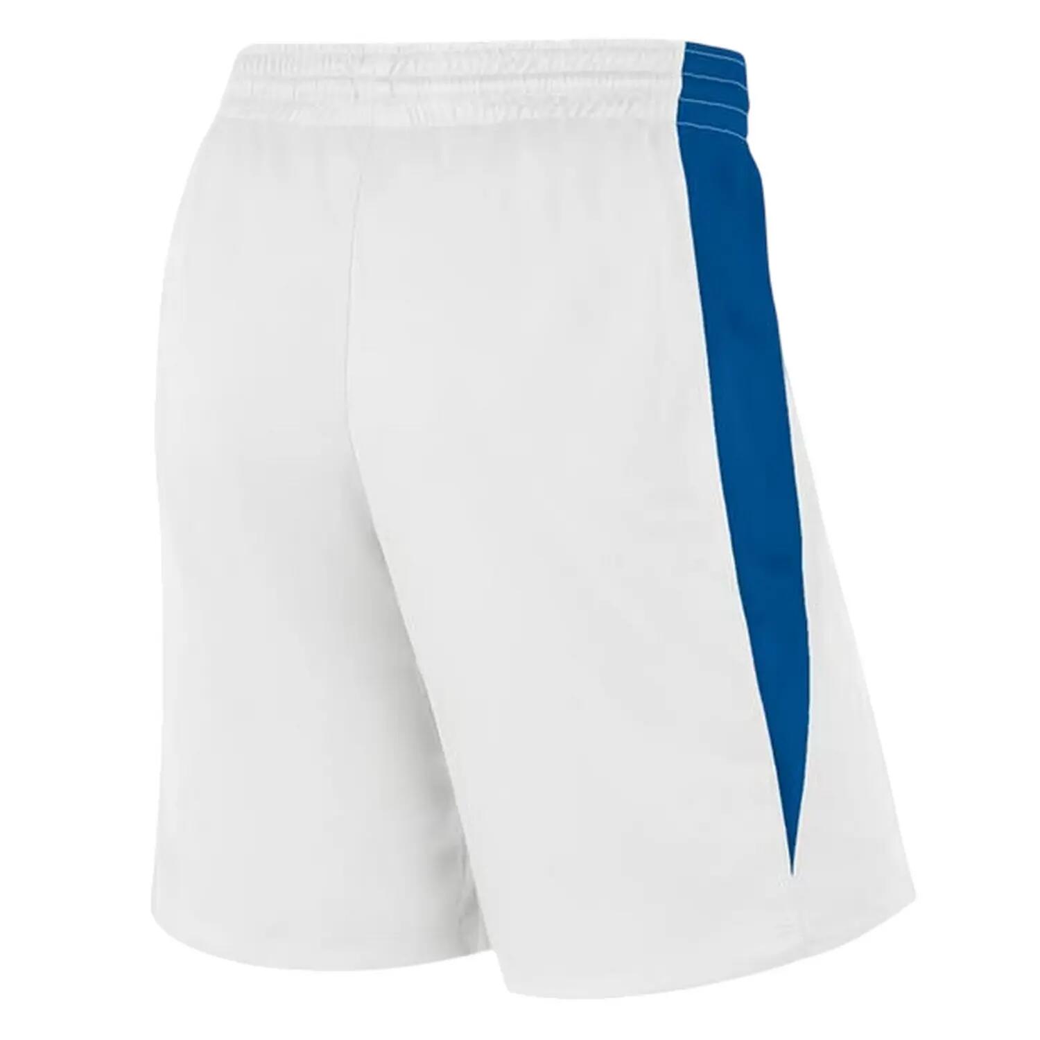 Short De Basket Motif/style Logo Homme (Blanc / Bleu Roi) 2/3