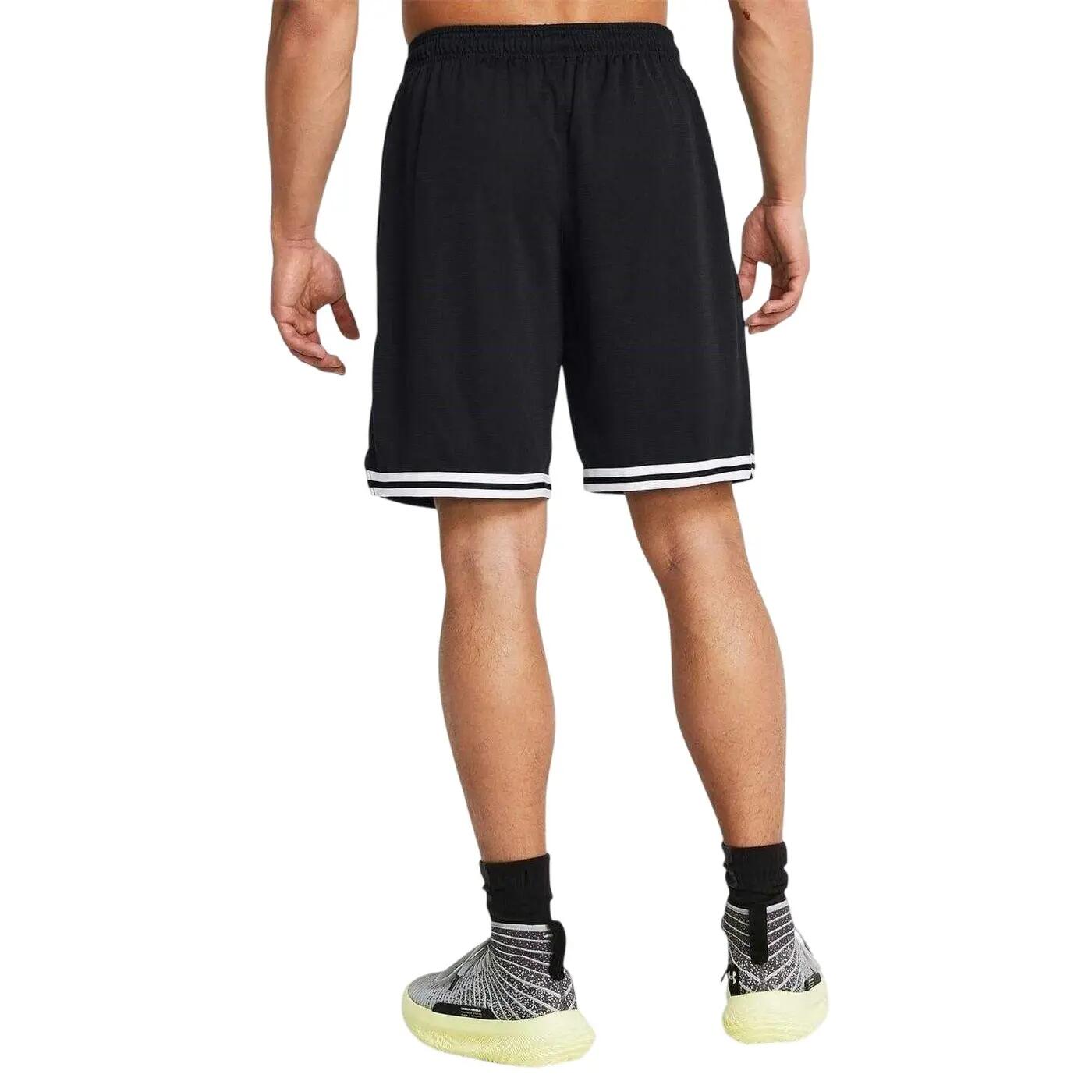 Mens Perimeter Basketball Shorts (Black/White) 3/5