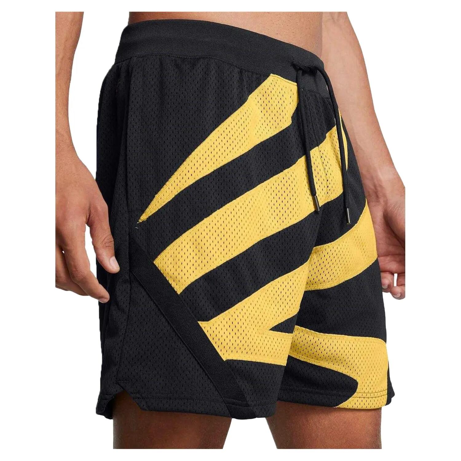 "Curry" BasketballShorts für Herren Schwarz/Gelb 4/4