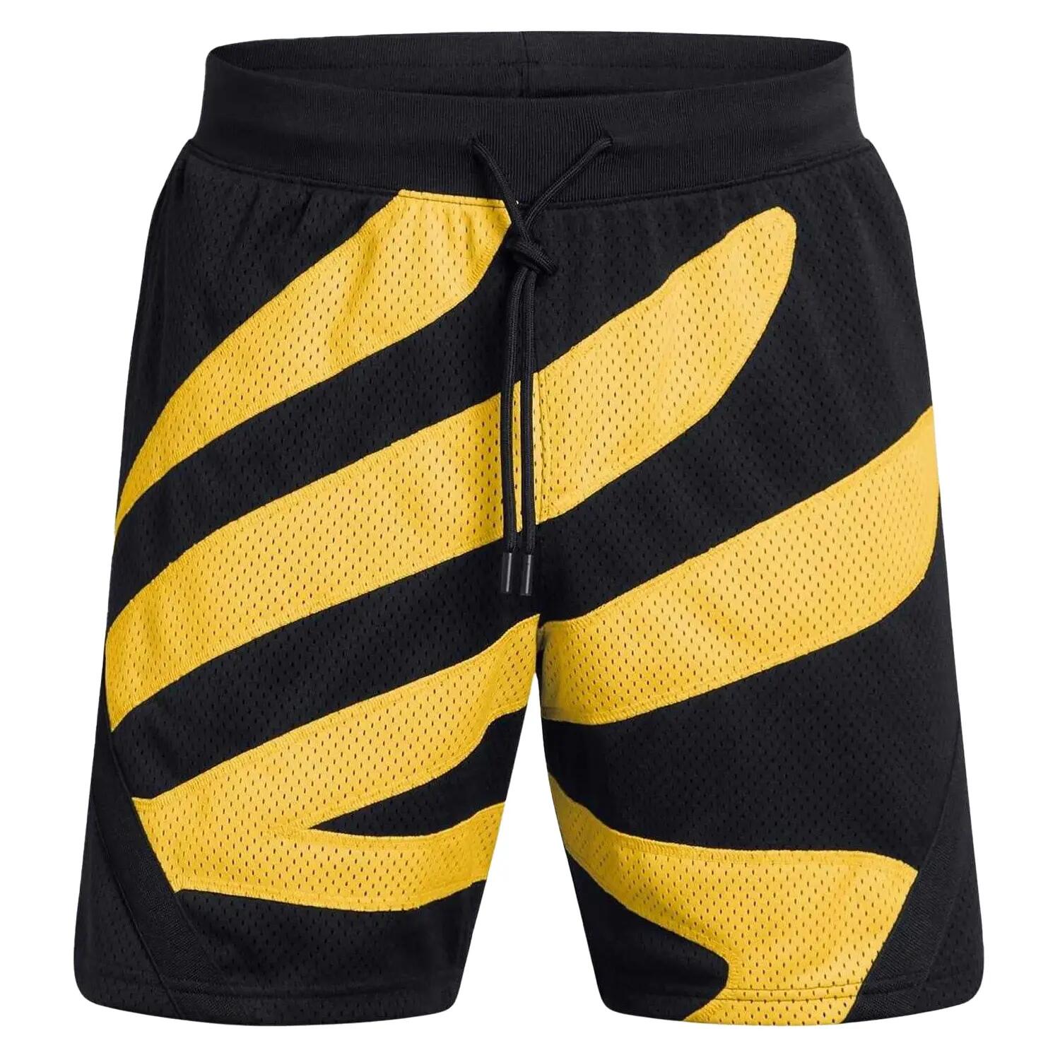 "Curry" BasketballShorts für Herren Schwarz/Gelb 2/4