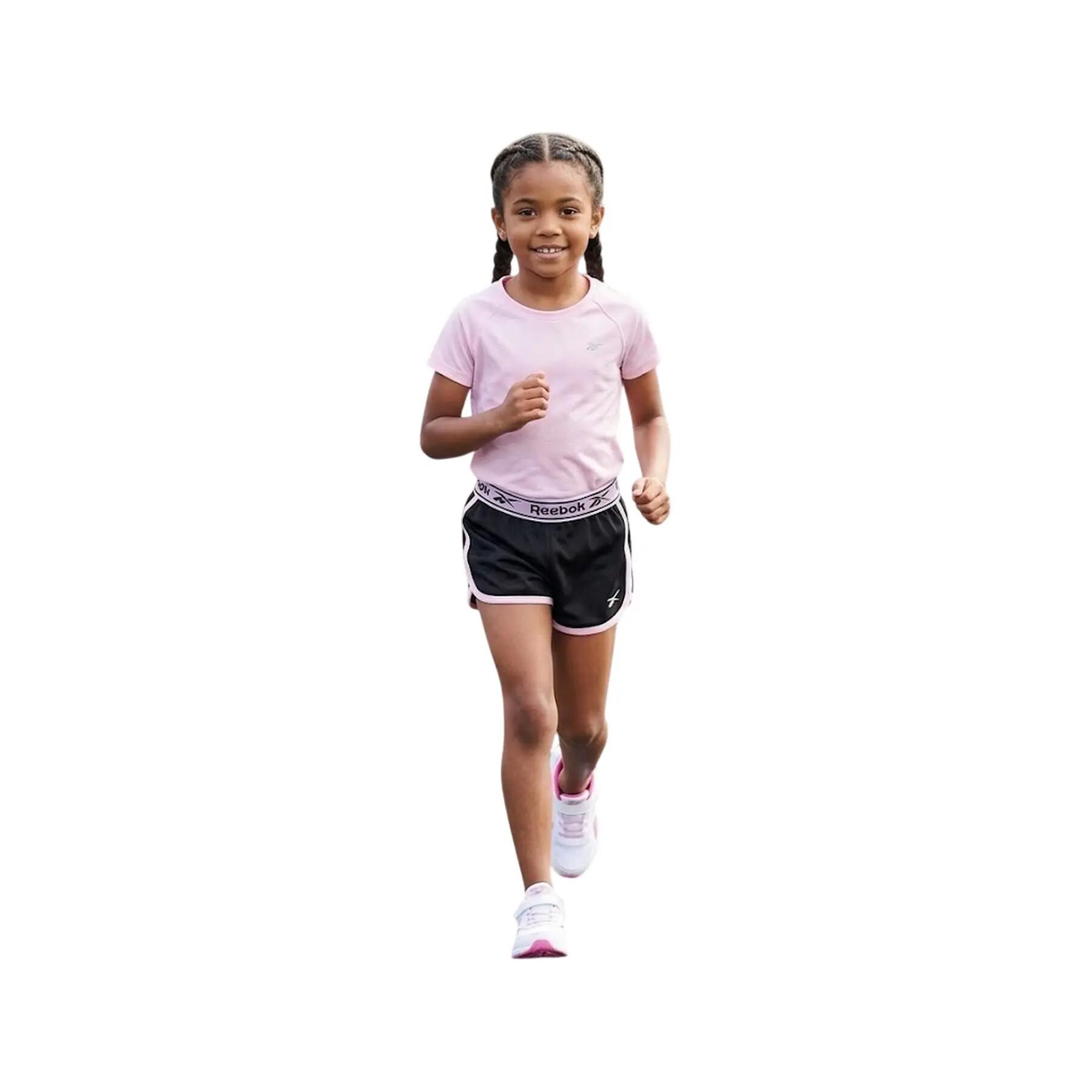 Shorts für Mädchen (2erPack) Kinder Schwarz/Pink 3/4