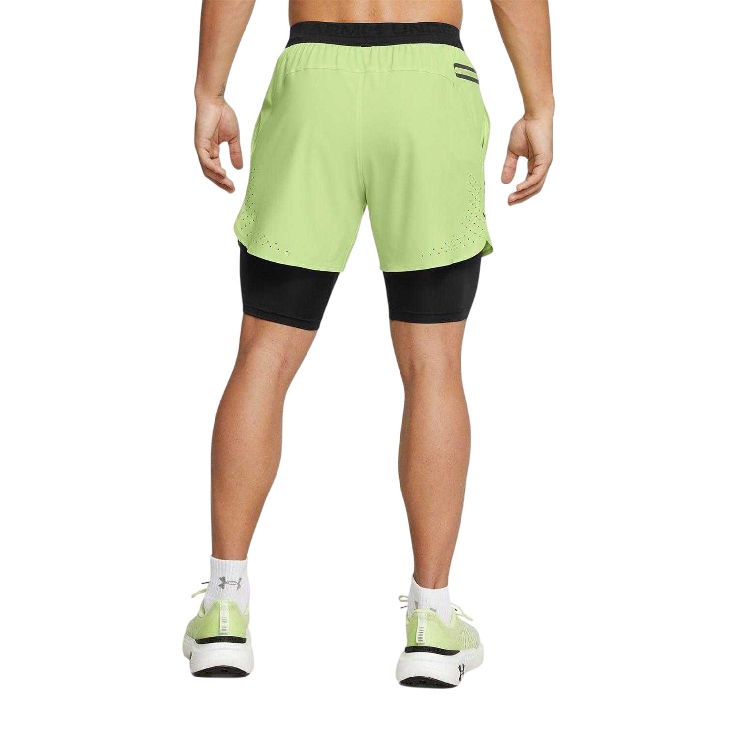Heren Peak Woven 2in1 hardloopshort (Groen) 4/4