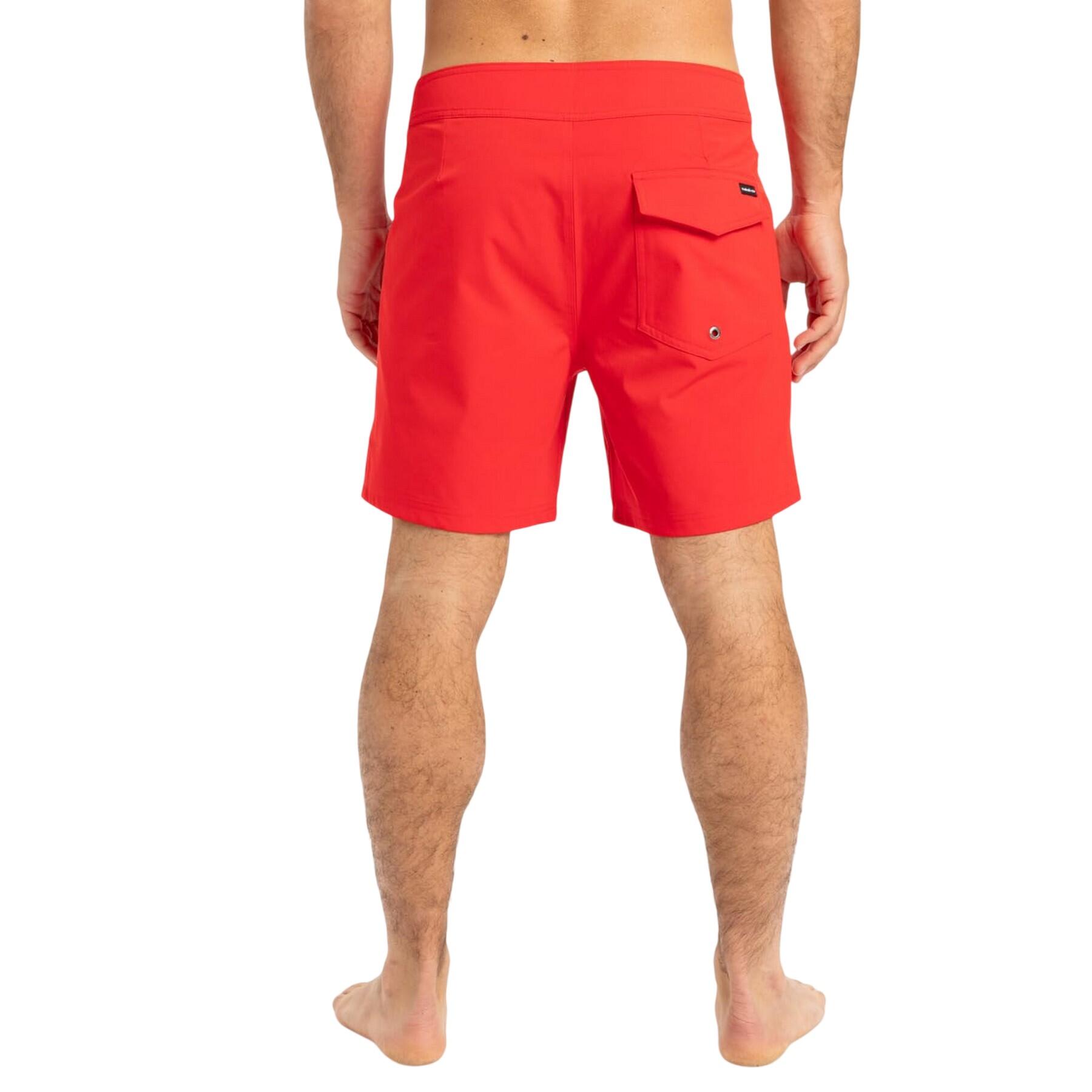 Mens Kaimana Board Shorts (Red) 3/4