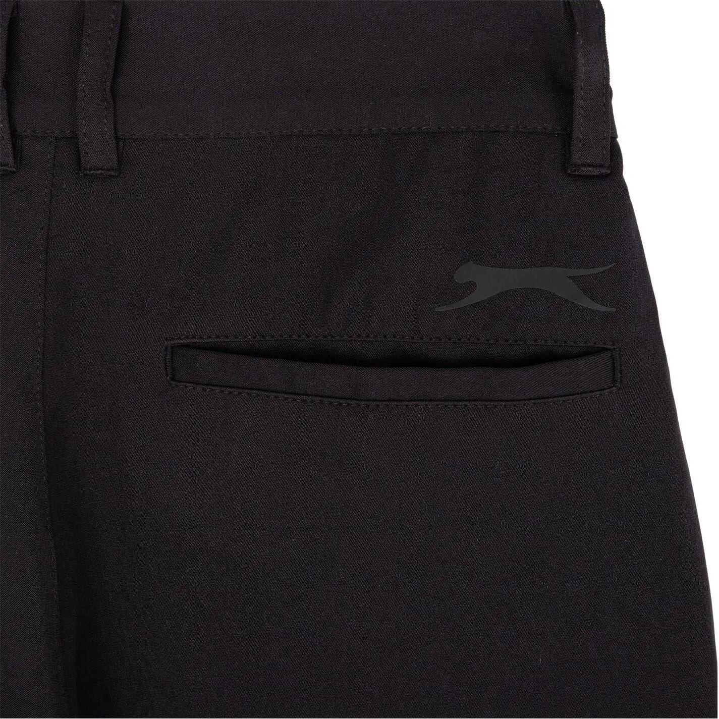Boys Lightweight Golf Trousers (Black) 3/4
