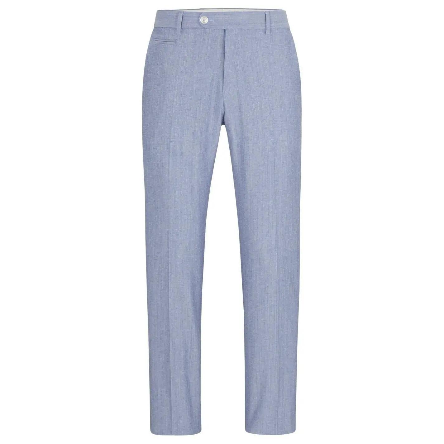Pantalone Aderente Uomo Boss Genius Blu Navy 2/4