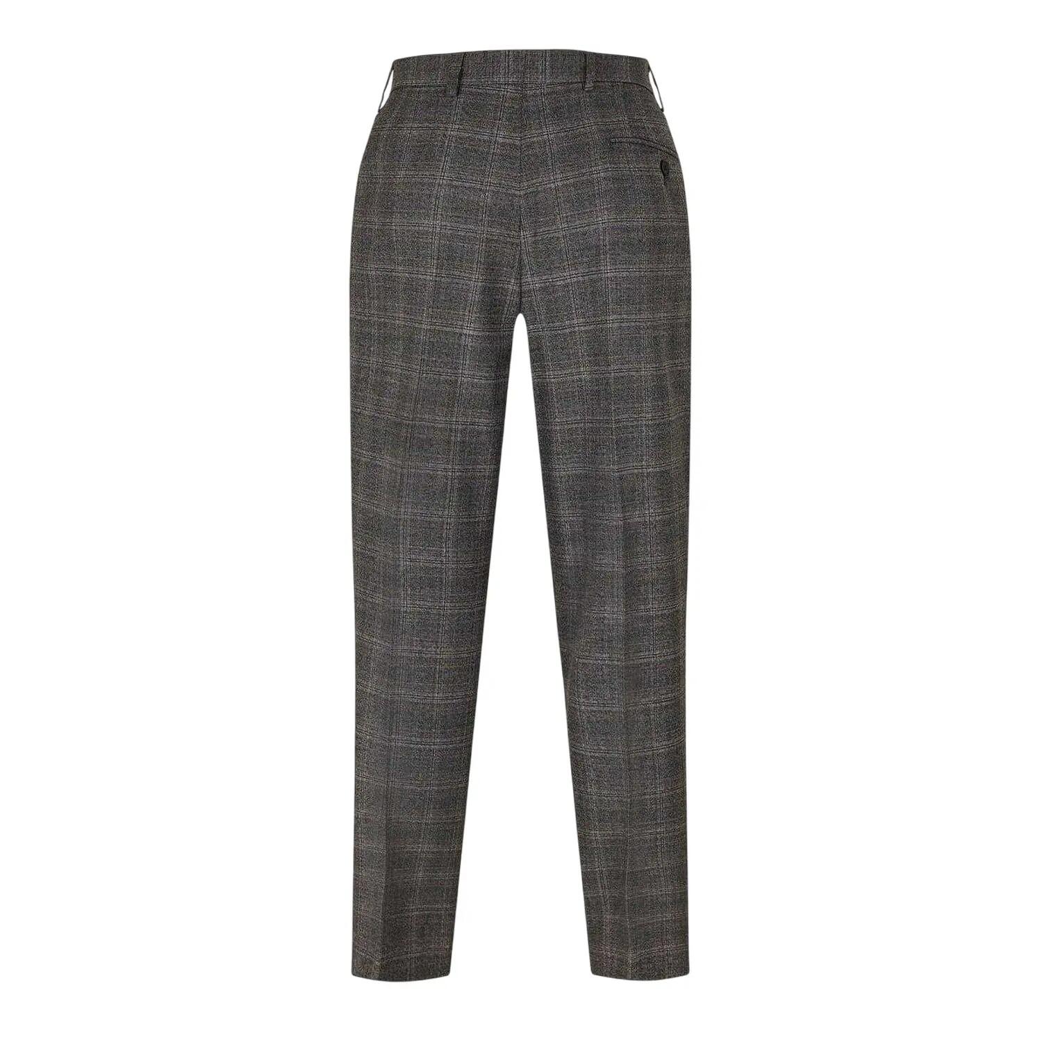 Pantalon Motif/style Motif Écossais Homme (Gris) 3/4
