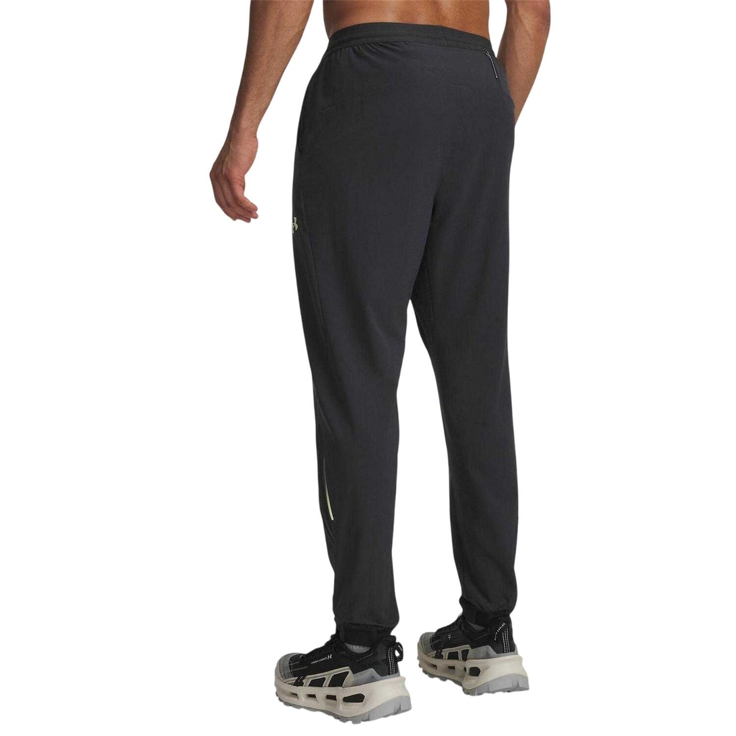 Pantalones de Chándal Trail Run para Hombre Gris, Verde 3/4