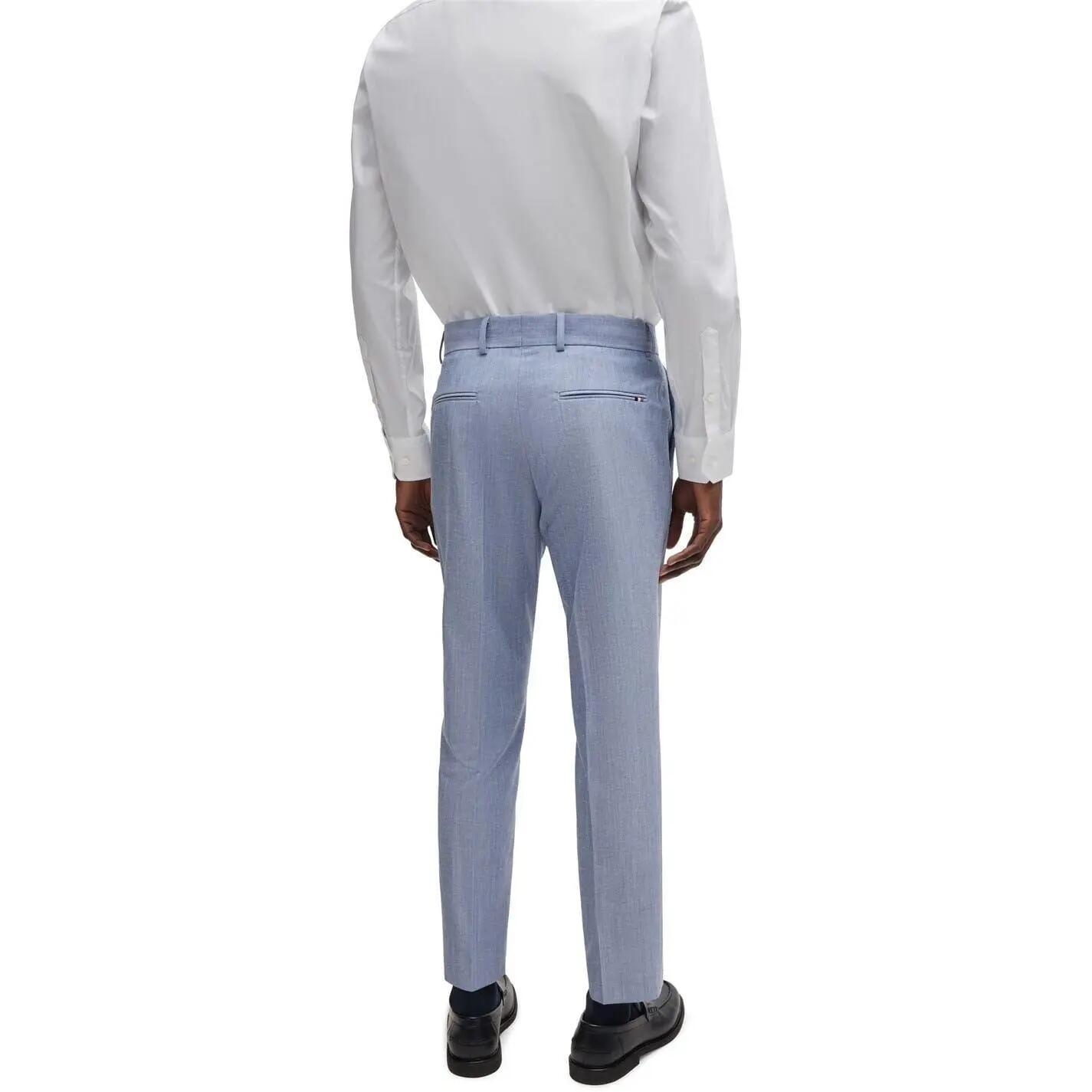 Pantalone Aderente Uomo Boss Genius Blu Navy 3/4