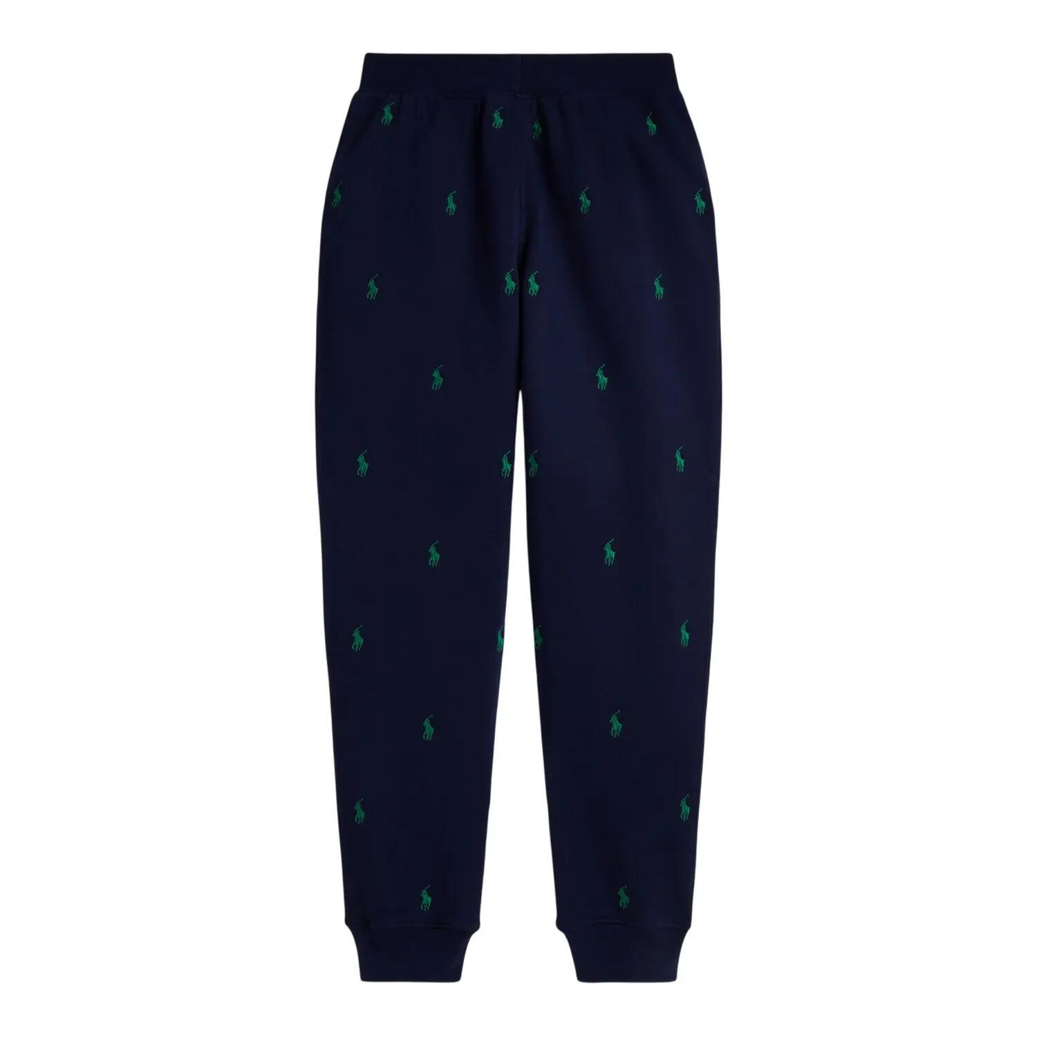 Childrens/Kids Ribbed Cuff Joggers (Navy) 2/2