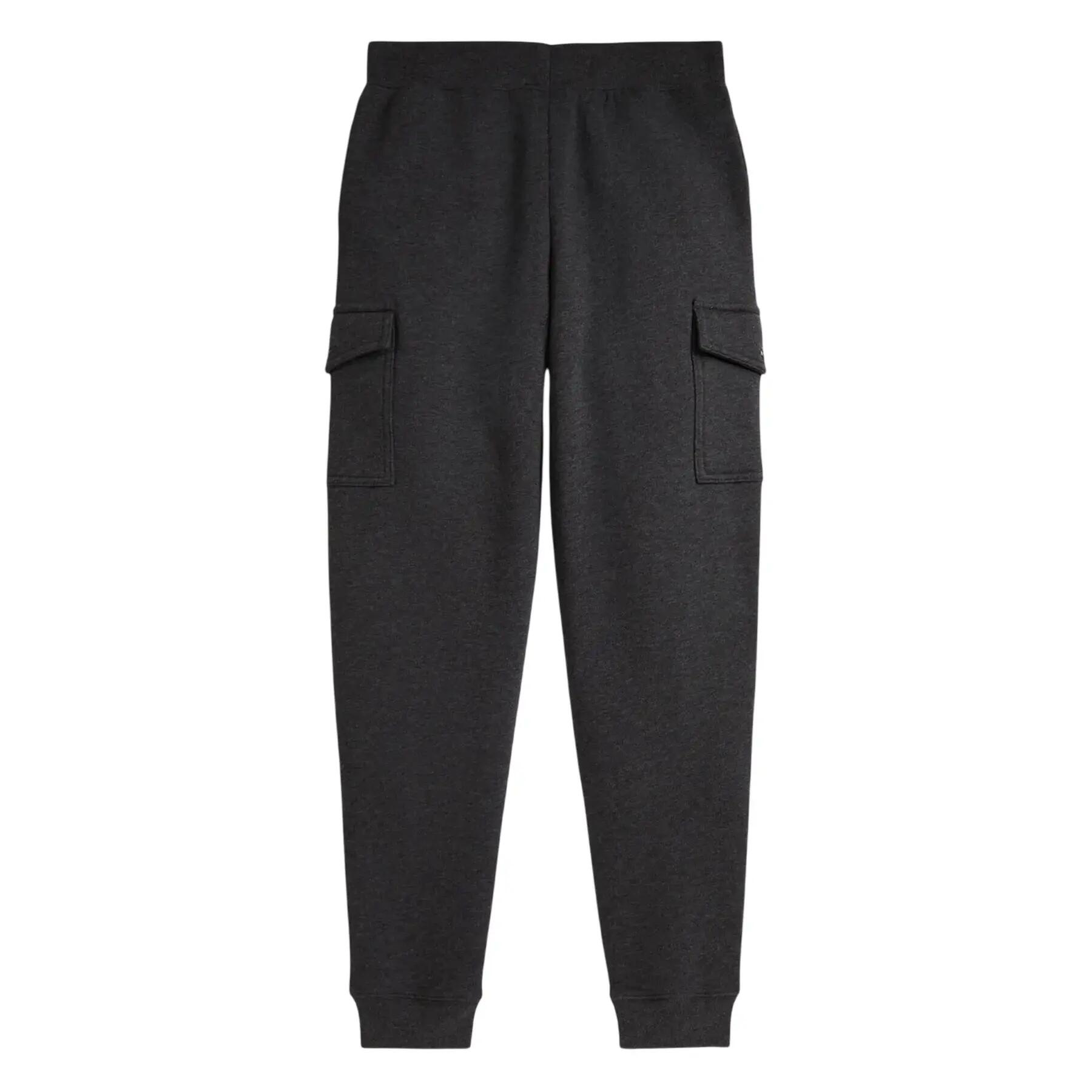 Childrens/Kids Ribbed Cuff Cargo Trousers (Grey Heather) 2/3