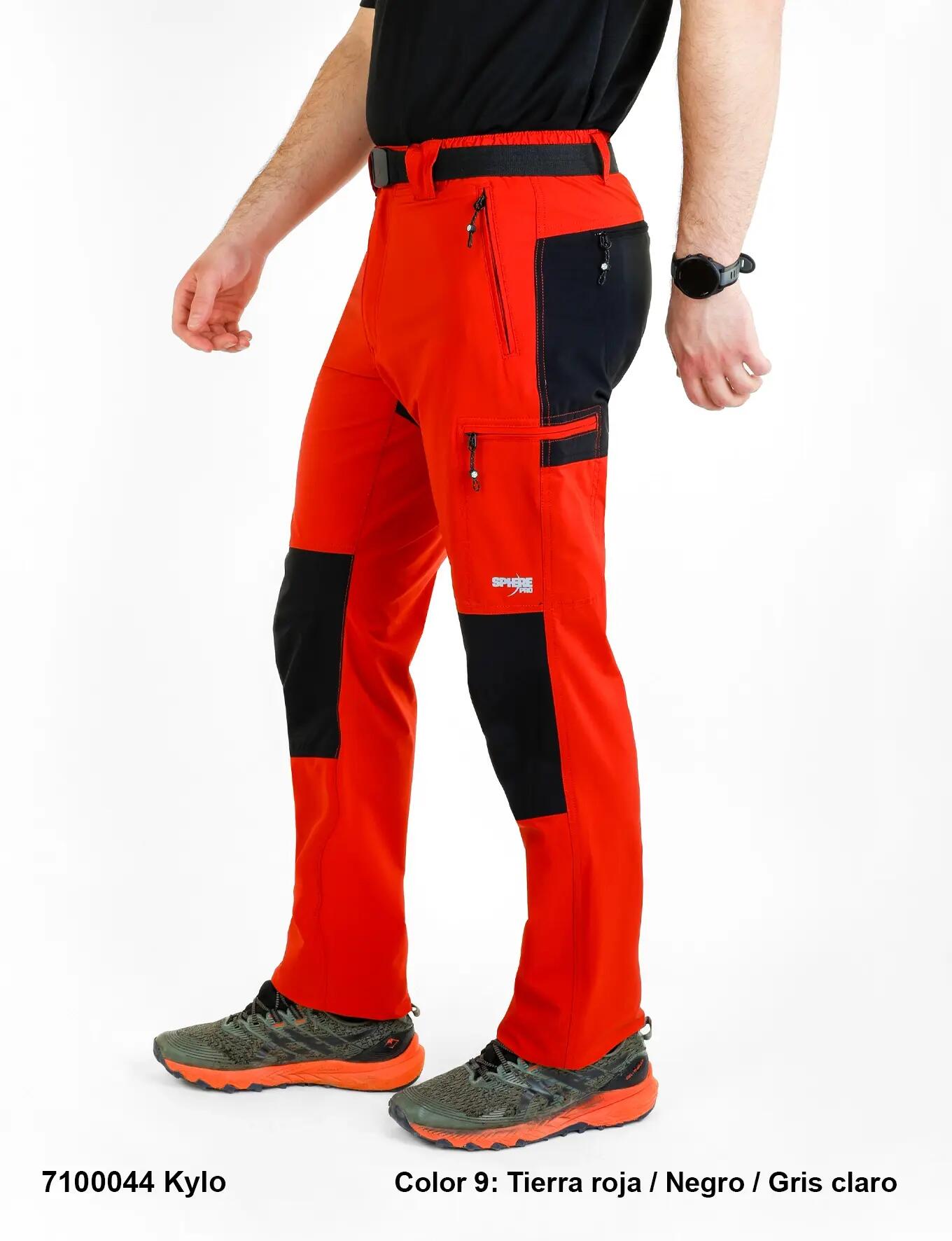 Pantalón senderismo hombre - KYLO - Rojo/negro 3/3