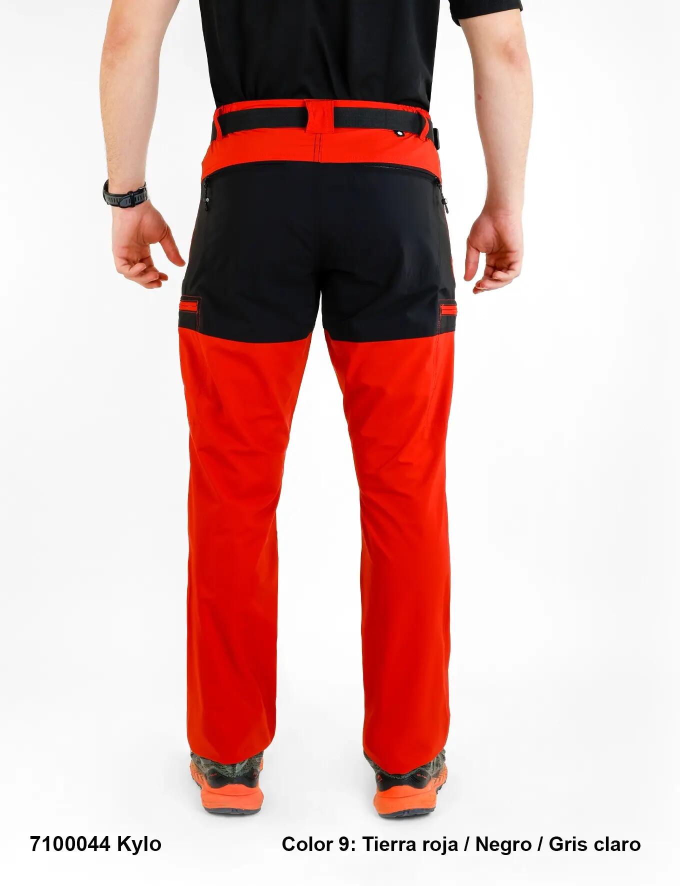 Pantalón senderismo hombre - KYLO - Rojo/negro 2/3