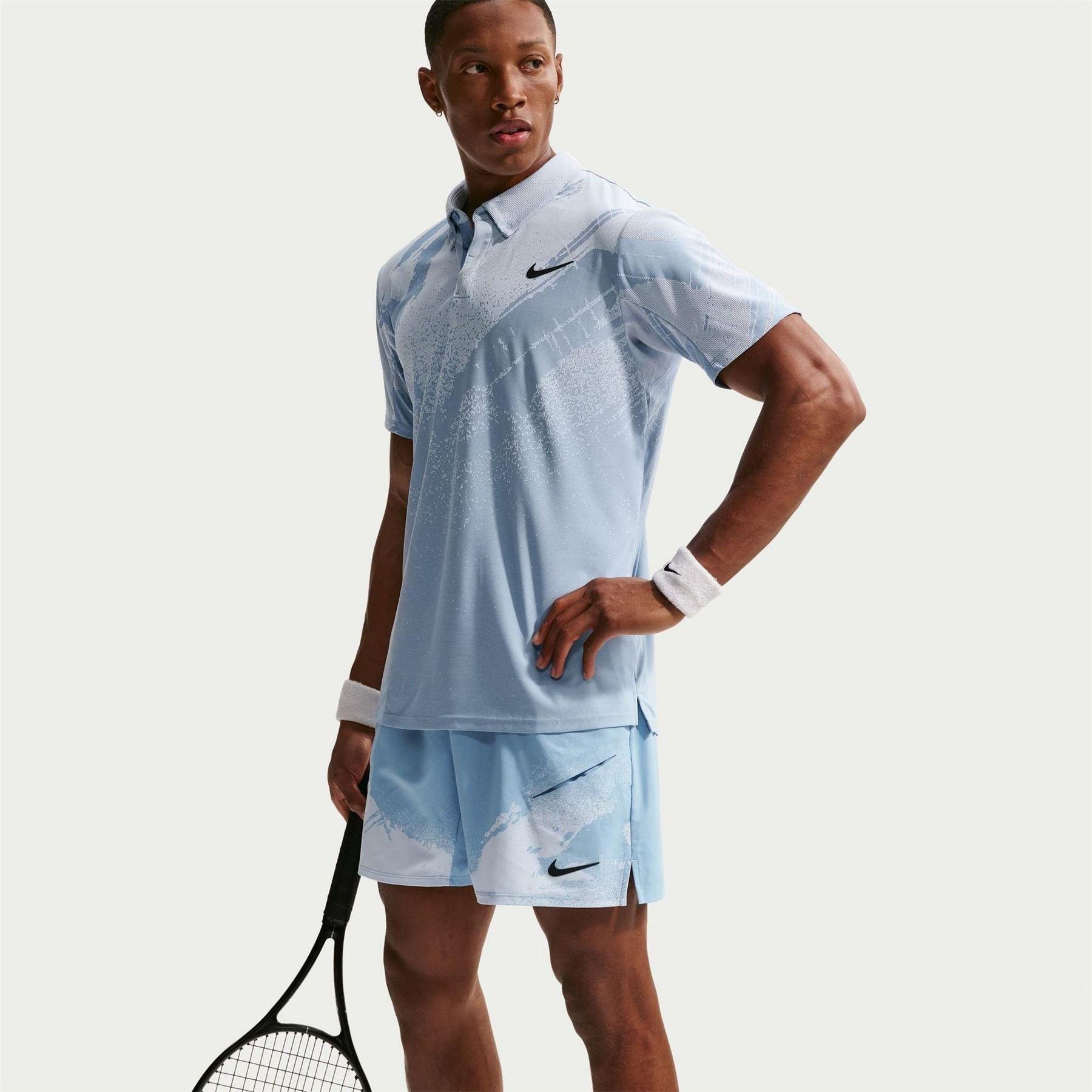 Mens Court Shorts (Blue/Black) 3/5