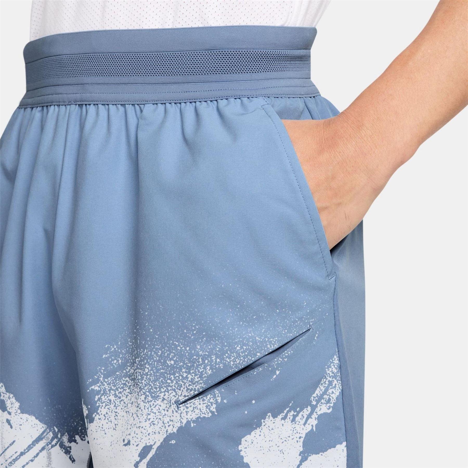 Mens Court Shorts (Blue/Black) 2/5