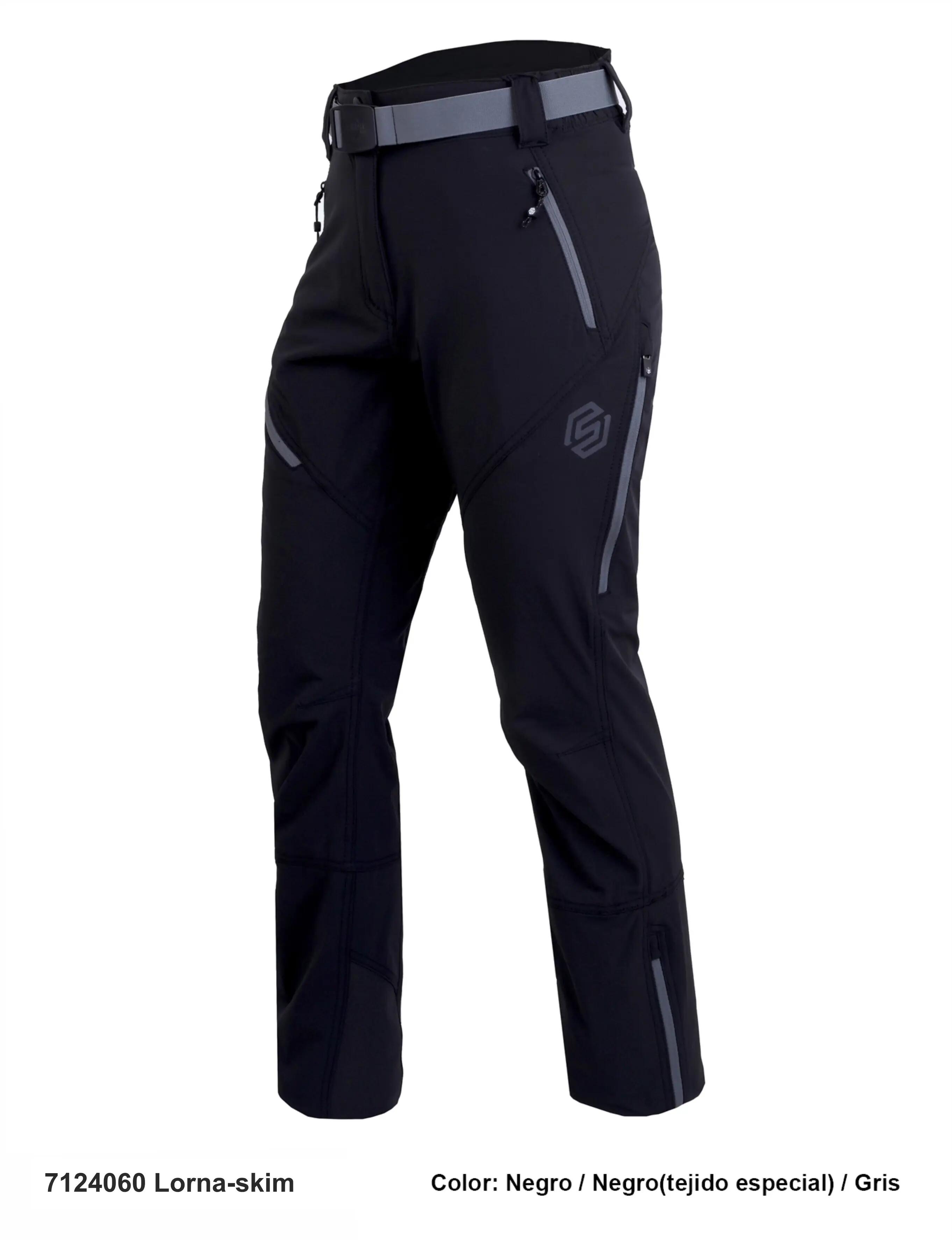 Pantalón esquí - Elástico, 2 bolsillos - Negro/Gris 3/3