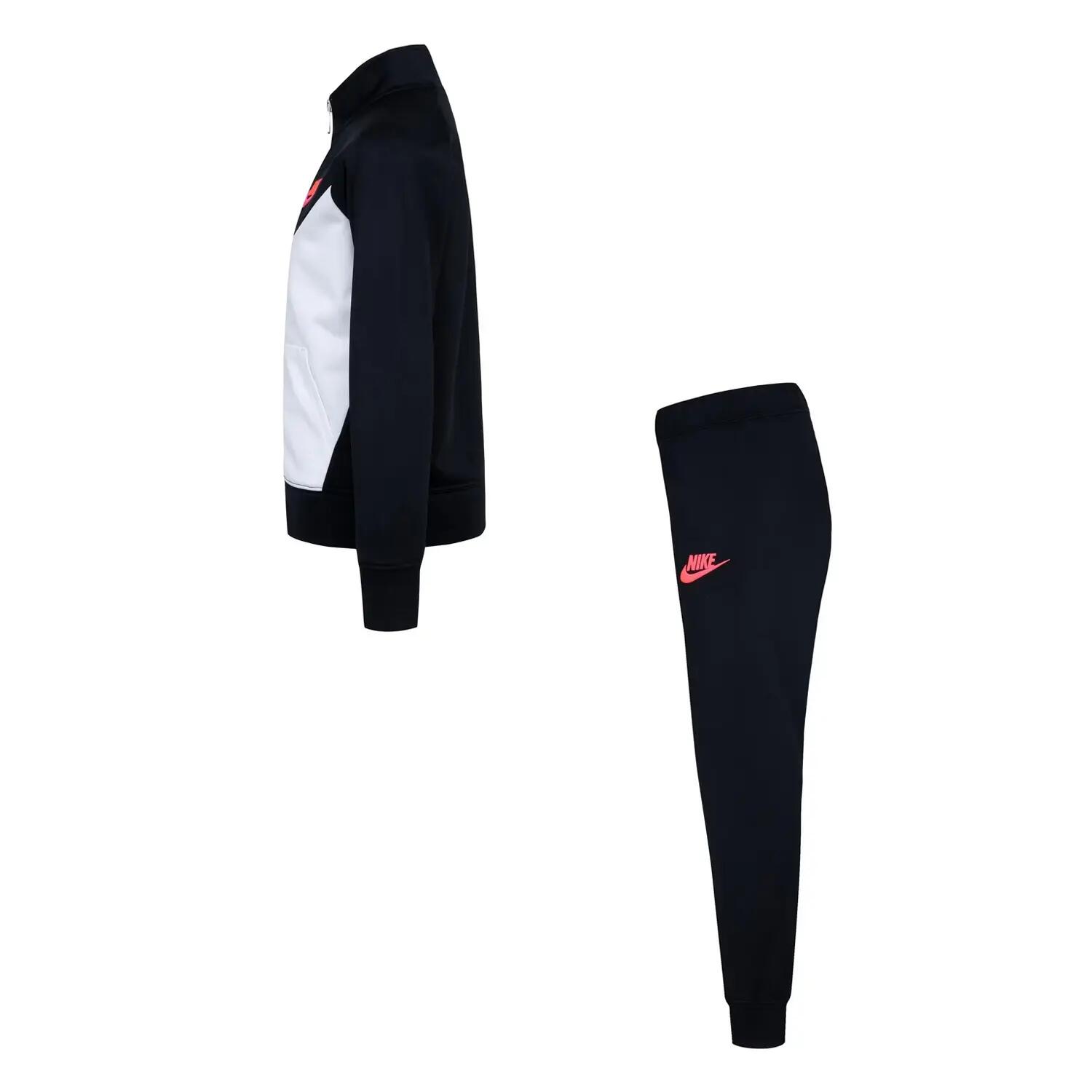 Girls NSW Tracksuit Set (Black/White/Pink) 3/4