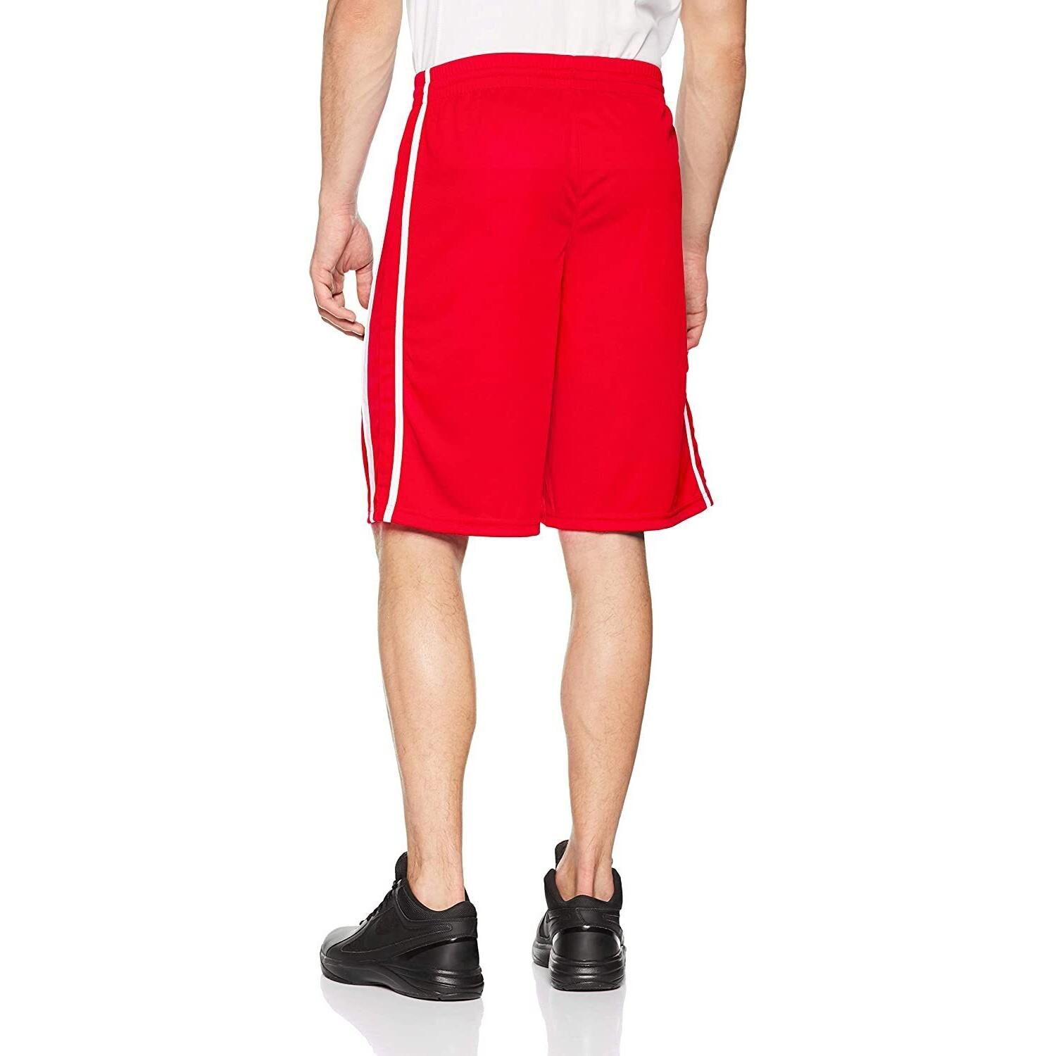 Mens Quick Dry Basketball Shorts (Red/White) 2/2