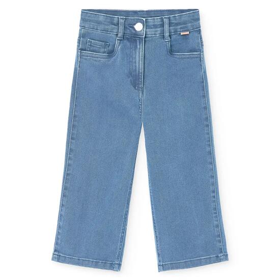Pantalon fille en denim stretch